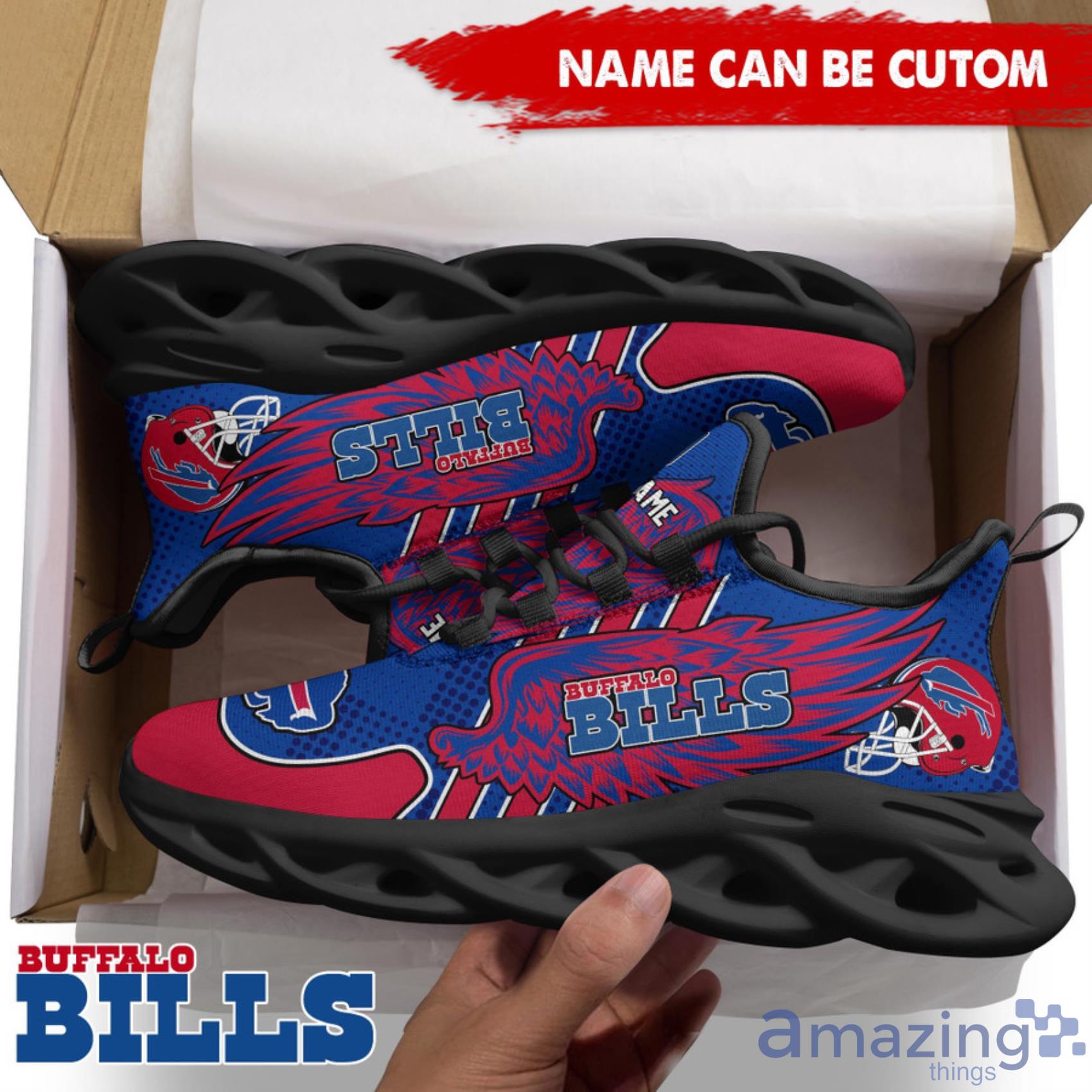 Buffalo Bills Logo NFL Sport Sneakers Design 1 Max Soul Shoes