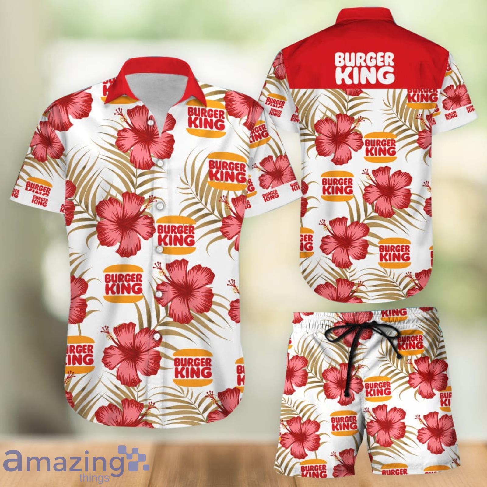 Burger King Aloha Combo Hawaiian Shirt And Shorts Gift For Summer Vacation Product Photo 1