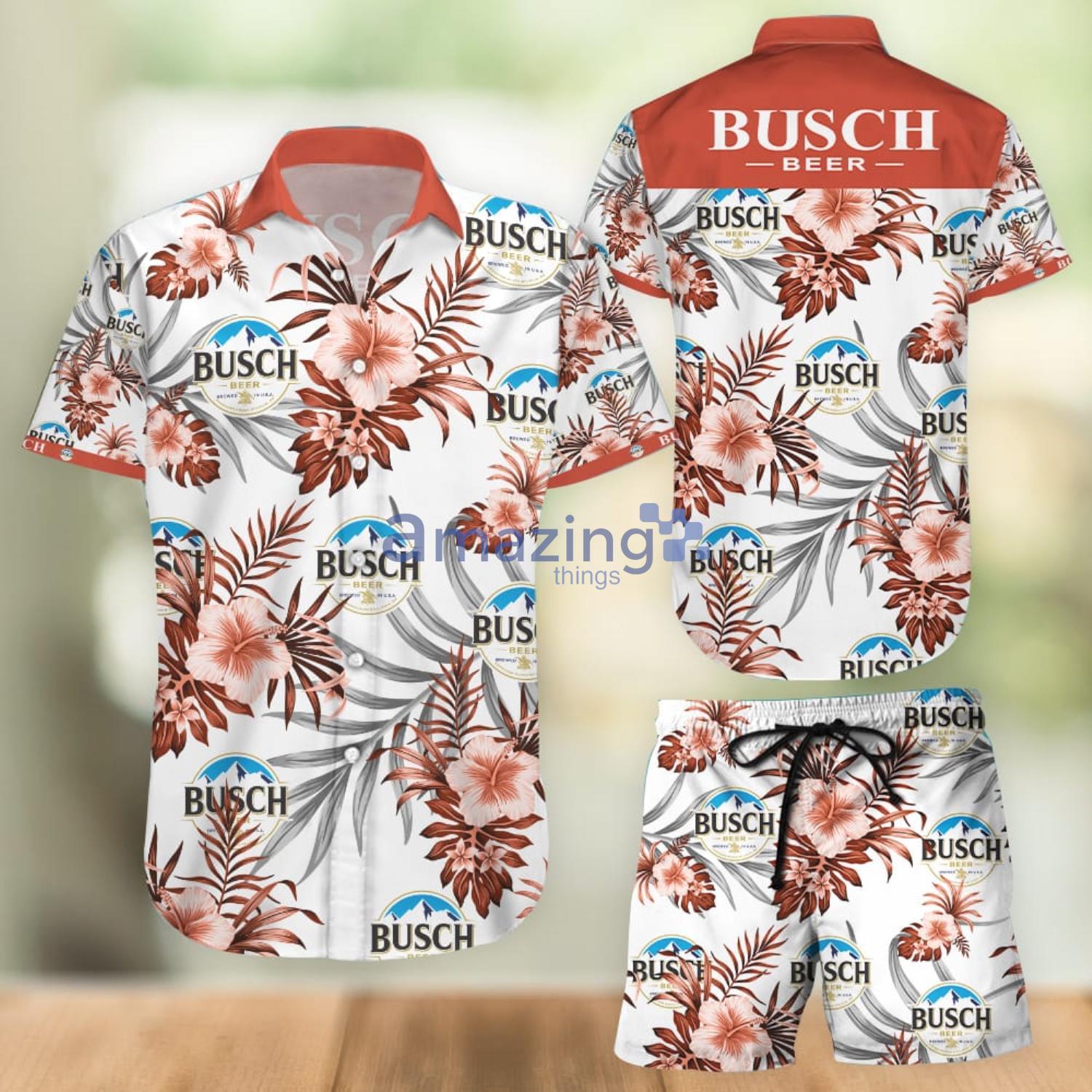 Busch Beer Aloha Combo Hawaiian Shirt And Shorts Gift For Summer Vacation Product Photo 1