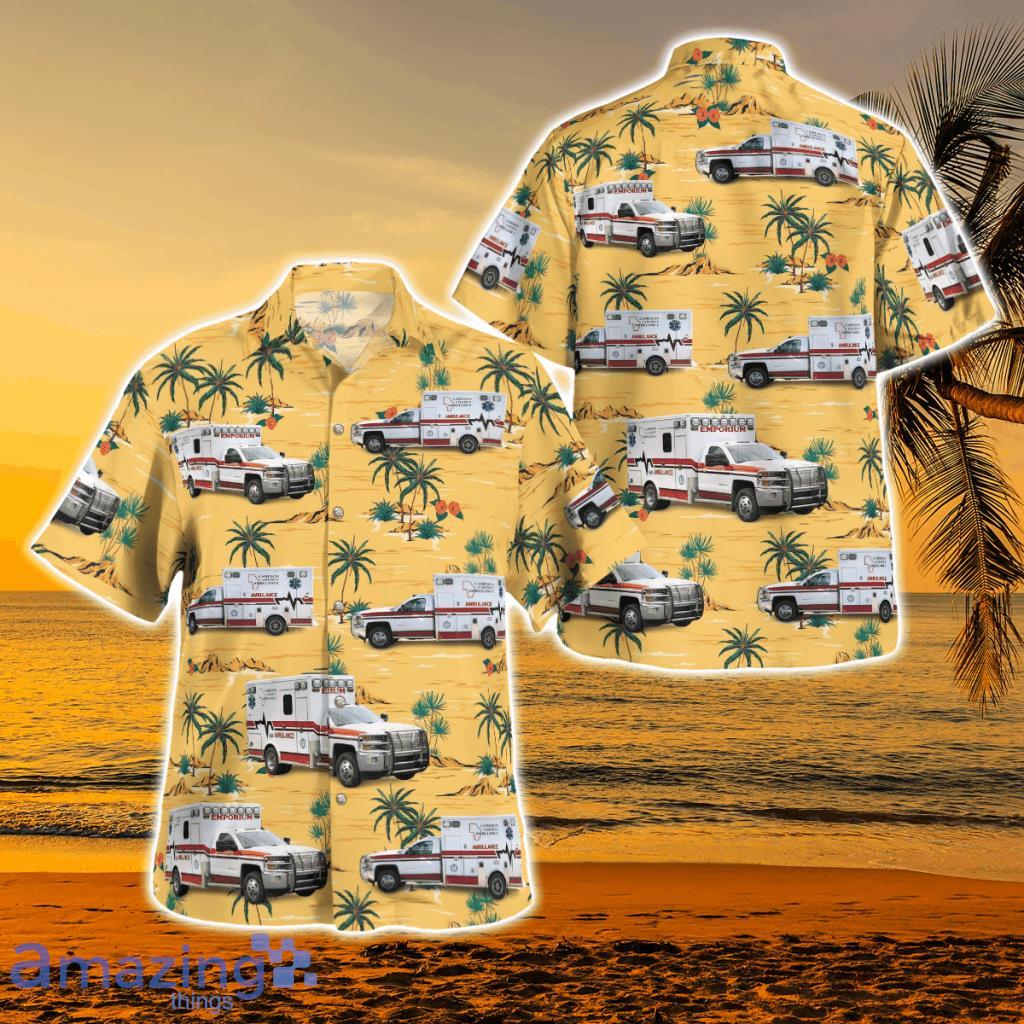 Cameron County Ambulance Service, Emporium, Pennsylvania Hawaiian Shirt - Cameron County Ambulance Service, Emporium, Pennsylvania Hawaiian Shirt