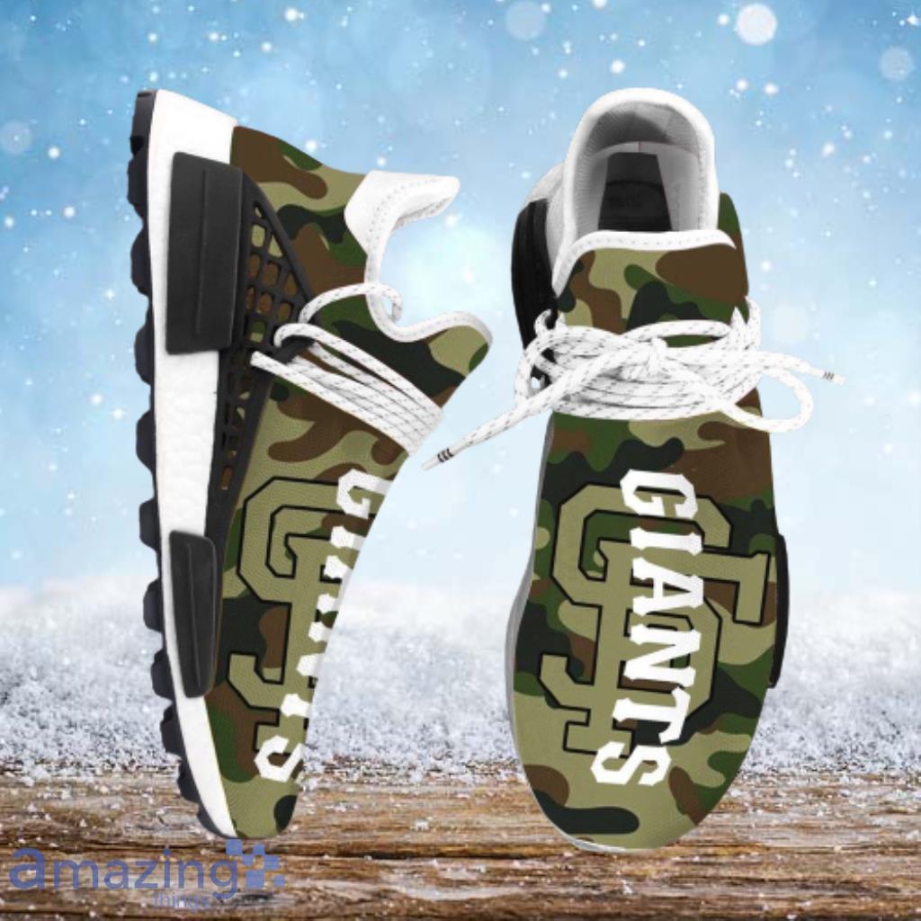 Camo Camouflage San Francisco Giants MLB NMD Human Race Shoes Running Sneakers - Camo Camouflage San Francisco Giants MLB NMD Human Race Shoes Running Sneakers