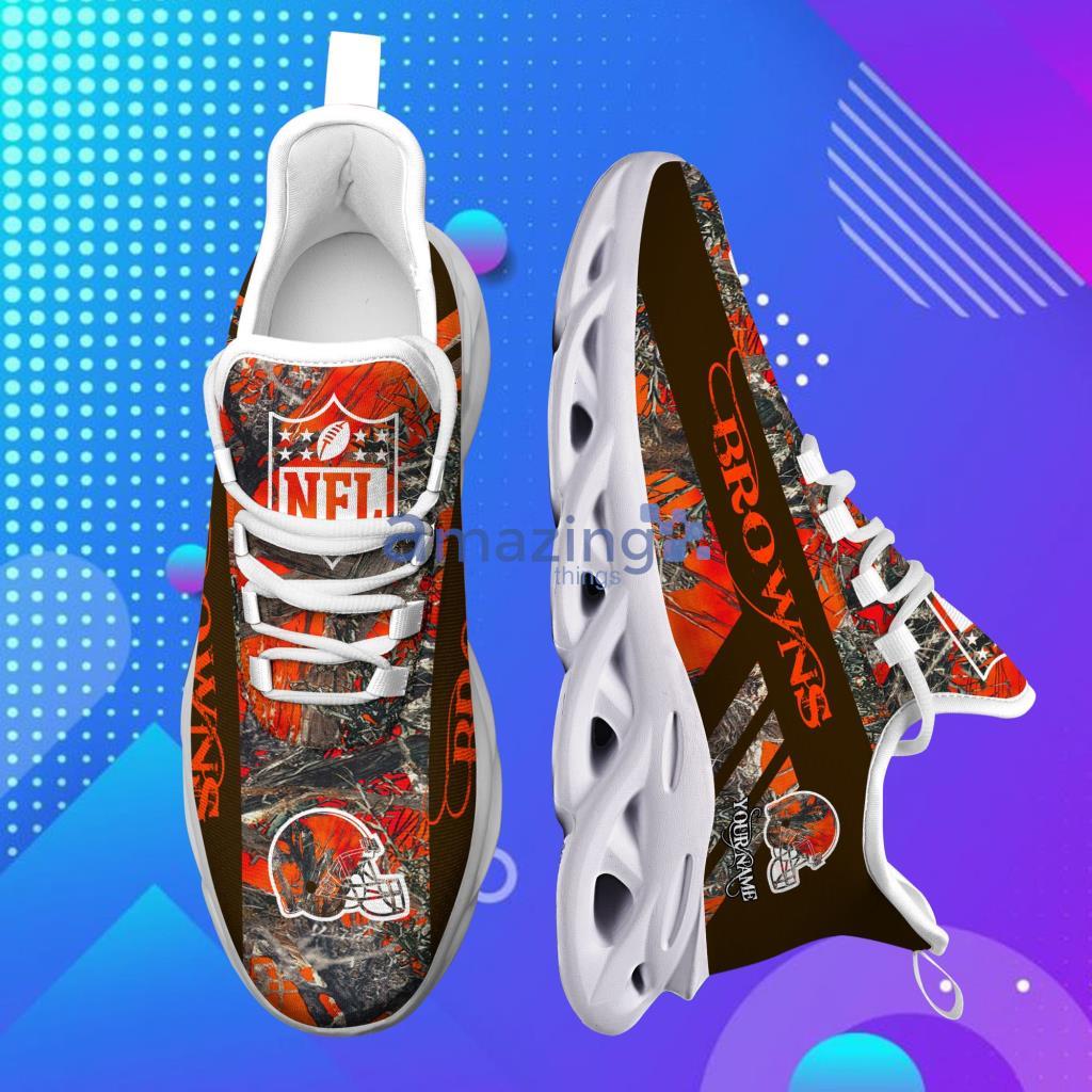 Cleveland Browns NFL Max Soul Shoes Camo Trend Men And Women For