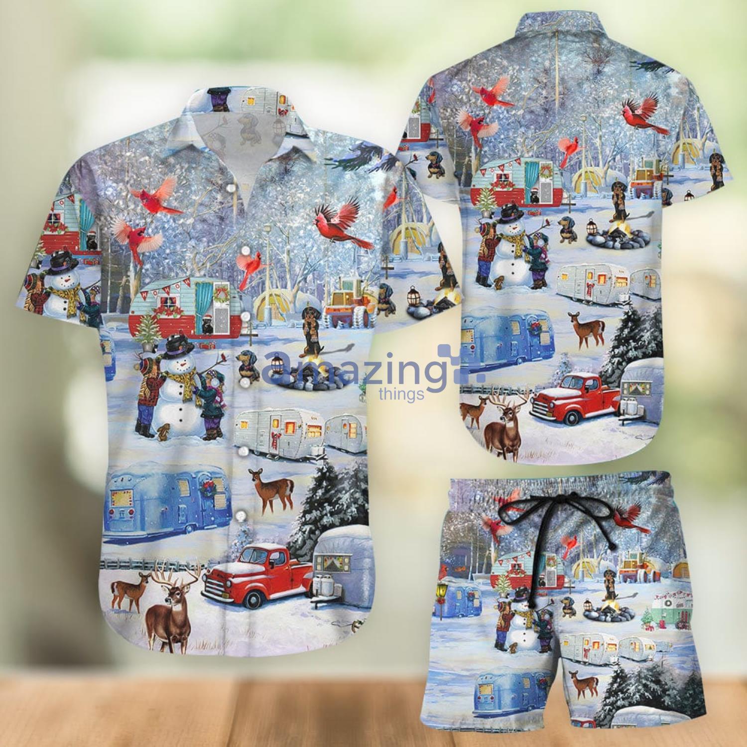 Camping Before Christmas Christmas Hawaiian Shirt And Shorts Gift For Summer Vacation Product Photo 1