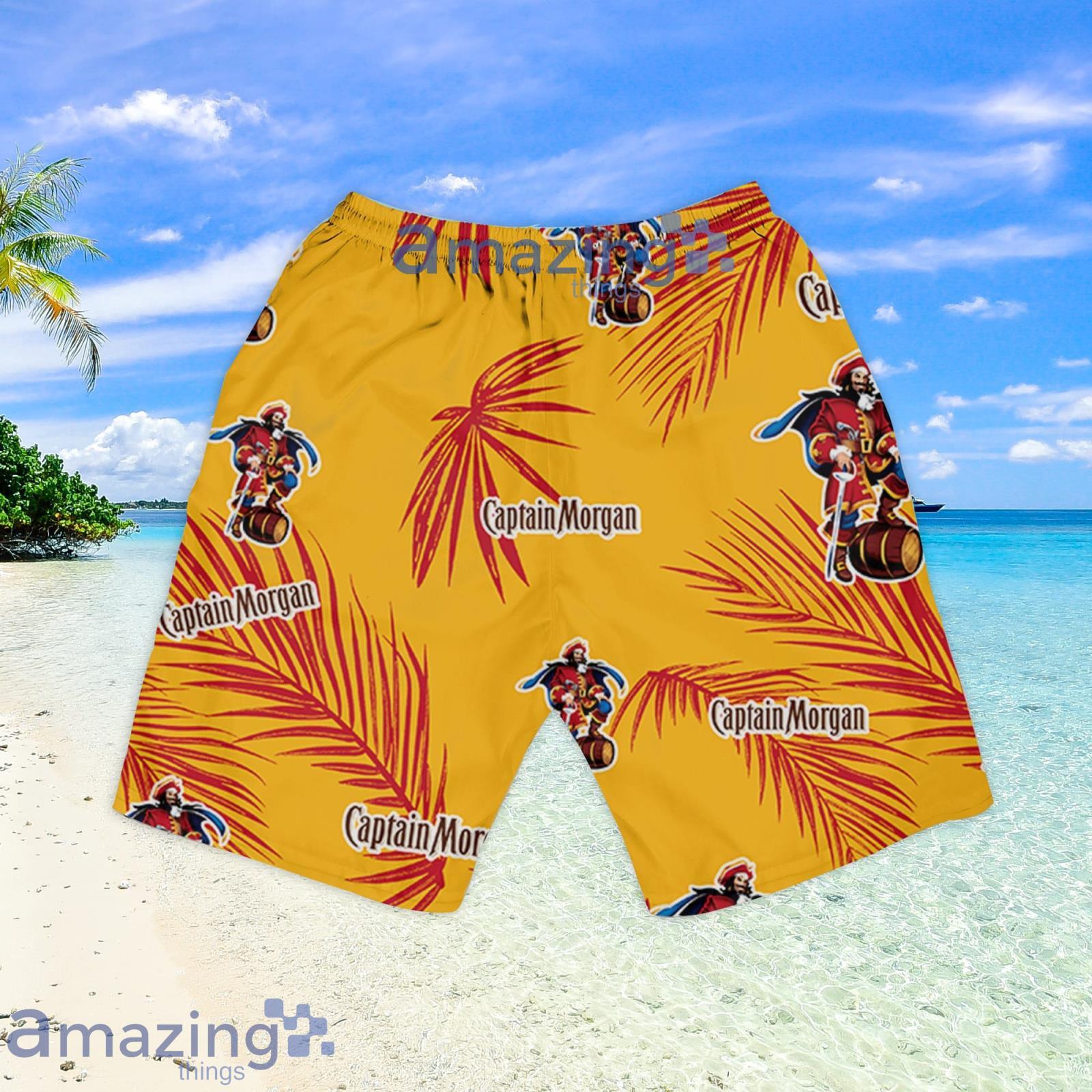 Captain Morgan Palm Leaves Pattern Hawaiian Shirt Summer Gift For Beer Lover image Captain Morgan Palm Leaves Pattern Hawaiian Shirt Summer Gift For Beer Lover Product Photo 5