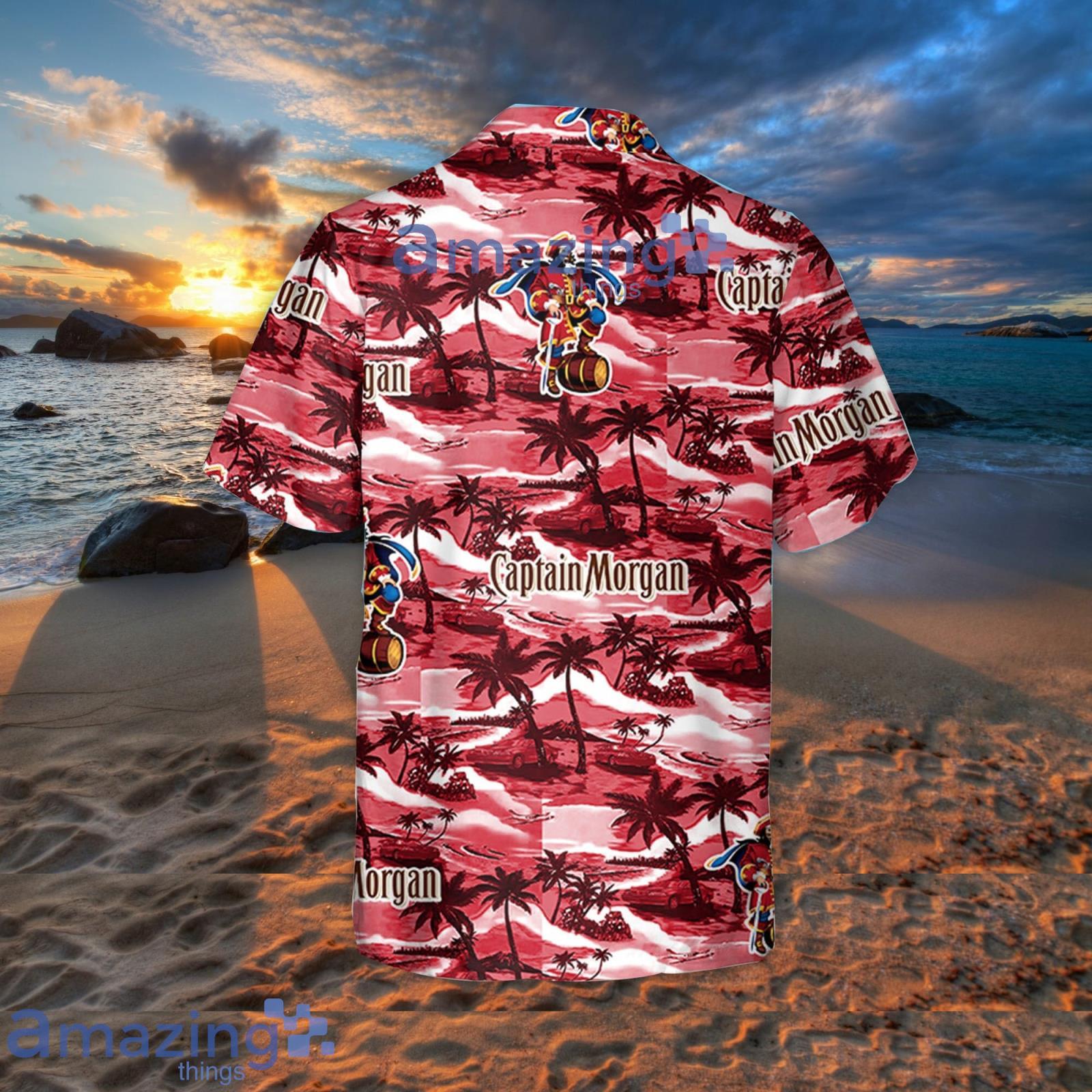 Captain Morgan Sea Island Pattern Hawaiian Shirt Summer Gift For Beer Lover image Captain Morgan Sea Island Pattern Hawaiian Shirt Summer Gift For Beer Lover Product Photo 3