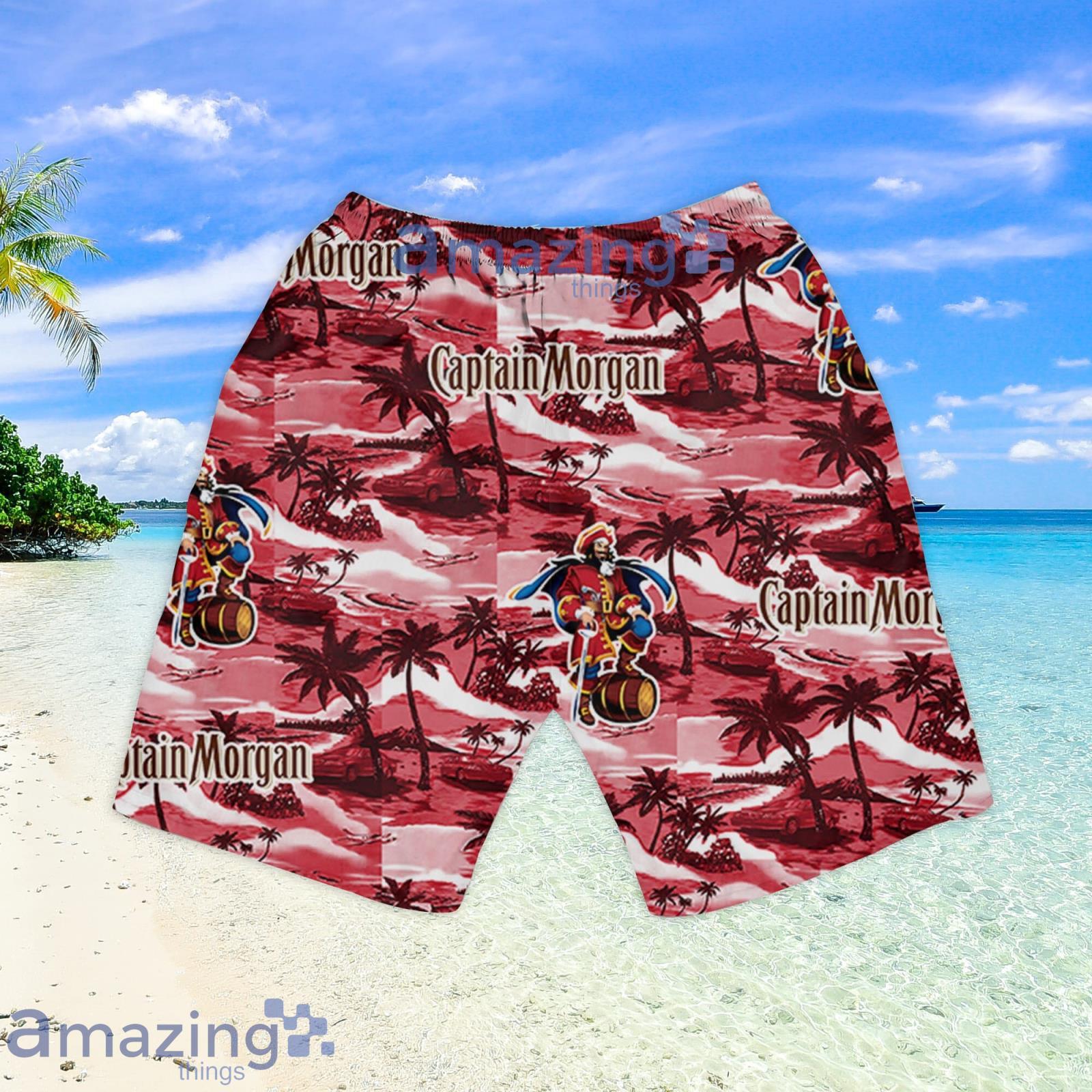 Captain Morgan Sea Island Pattern Hawaiian Shirt Summer Gift For Beer Lover image Captain Morgan Sea Island Pattern Hawaiian Shirt Summer Gift For Beer Lover Product Photo 5