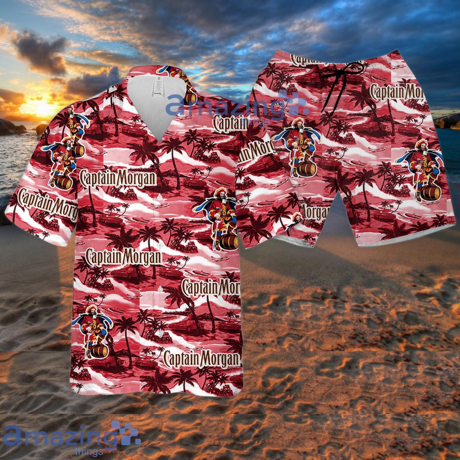 Captain Morgan Sea Island Pattern Hawaiian Shirt Summer Gift For Beer Lover Product Photo 1