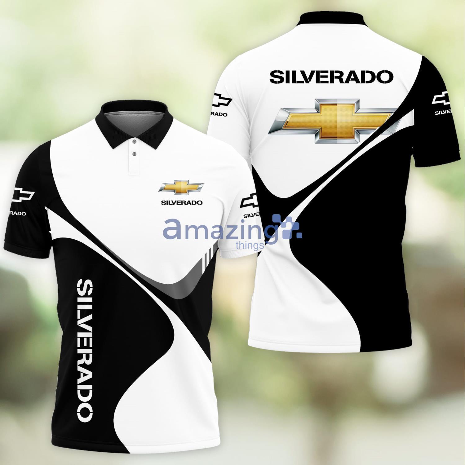 Car Lover CHEVROLET SILVERADO Ver 1 Polo Shirt Sport Gift For Fans White Black Product Photo 1