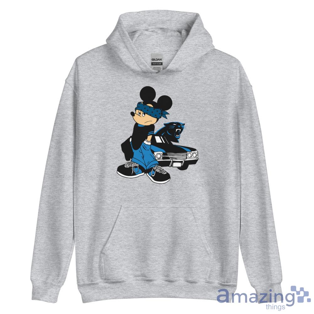 Carolina Panthers Gangster Mickey Mouse T Shirt Gift For Fans image Carolina Panthers Gangster Mickey Mouse T-Shirt Gift For Fans - Unisex Heavy Blend Hooded Sweatshirt