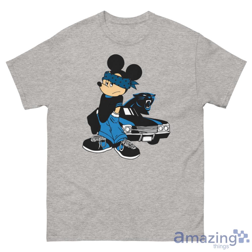 Carolina Panthers Mickey Mouse With Throw And Jersey On