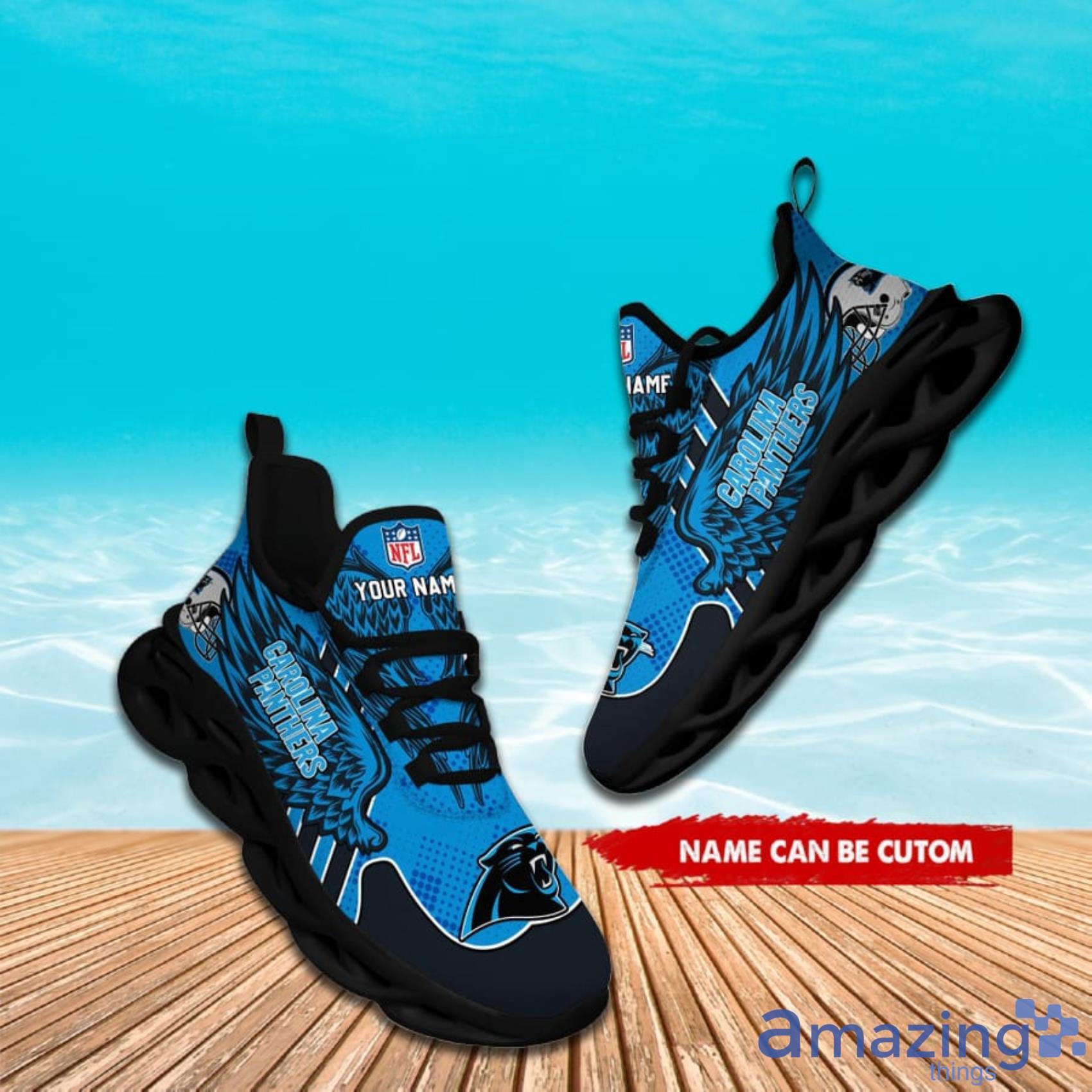 NFL Carolina Panthers Teams Football Running Reze Sneakers For Men