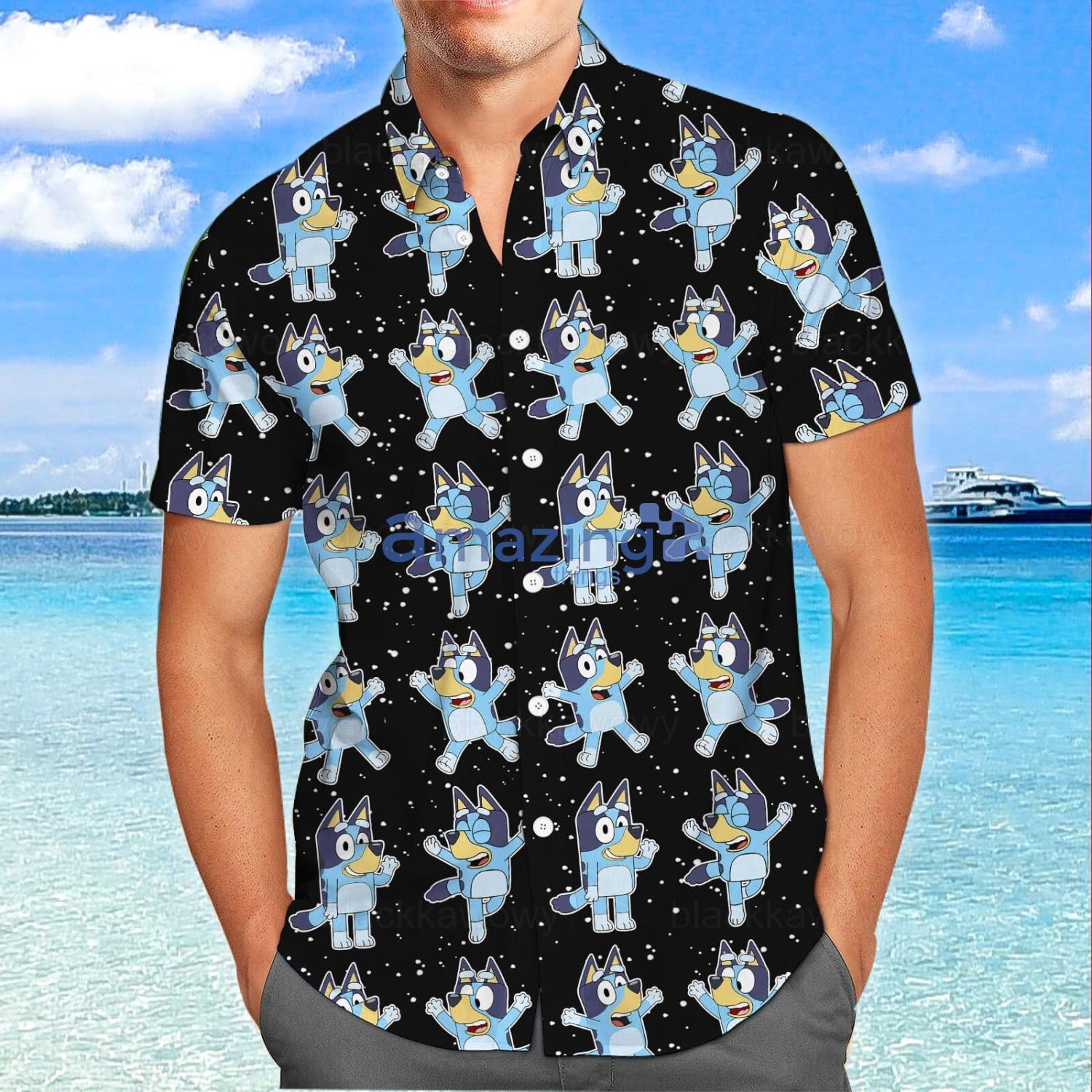 Funny Bluey Beach Outfit Hawaiian Shirt