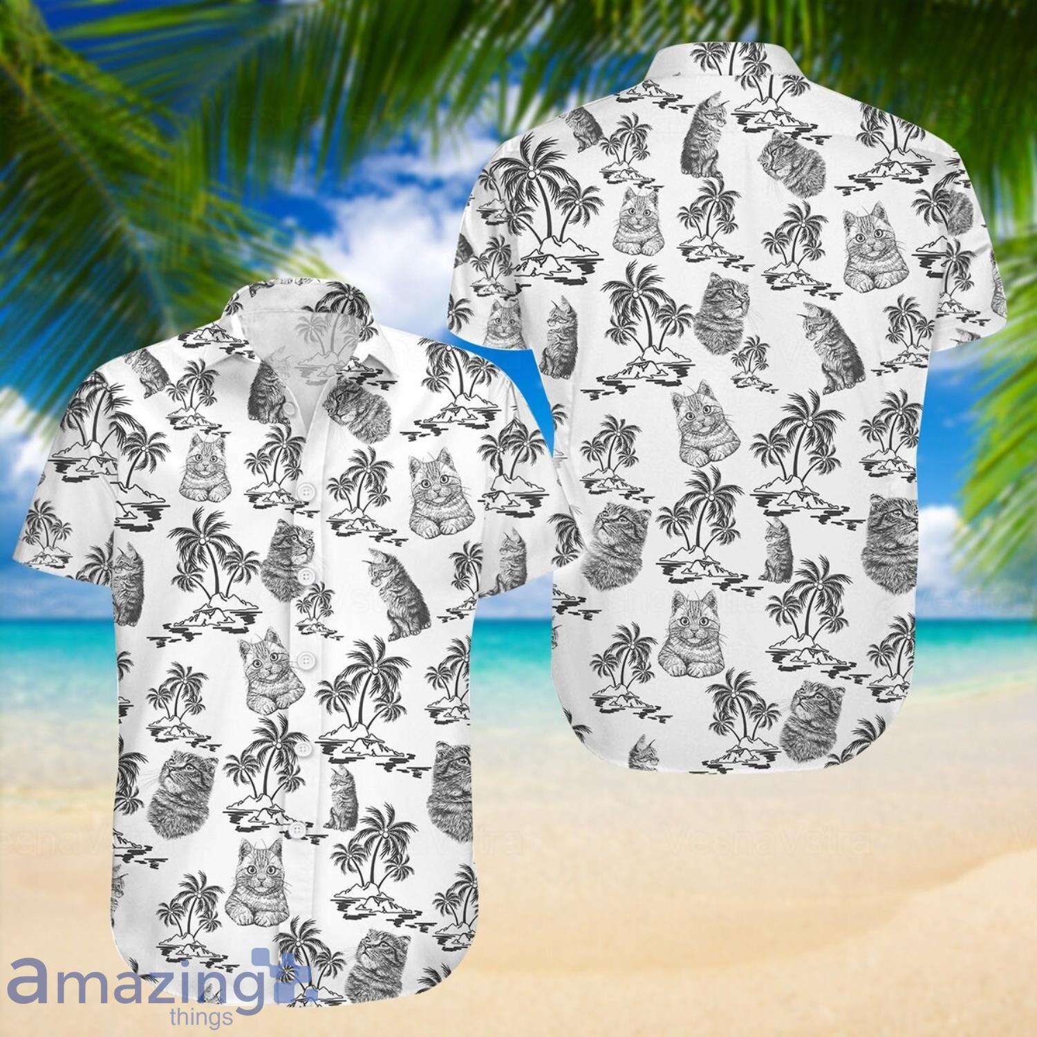 Cat Hawaiian Shirt And Shorts Cat Button Shirt Cat Shirt Cat image Cat Hawaiian Shirt And Shorts Cat Button Shirt Cat Shirt Cat Product Photo 2