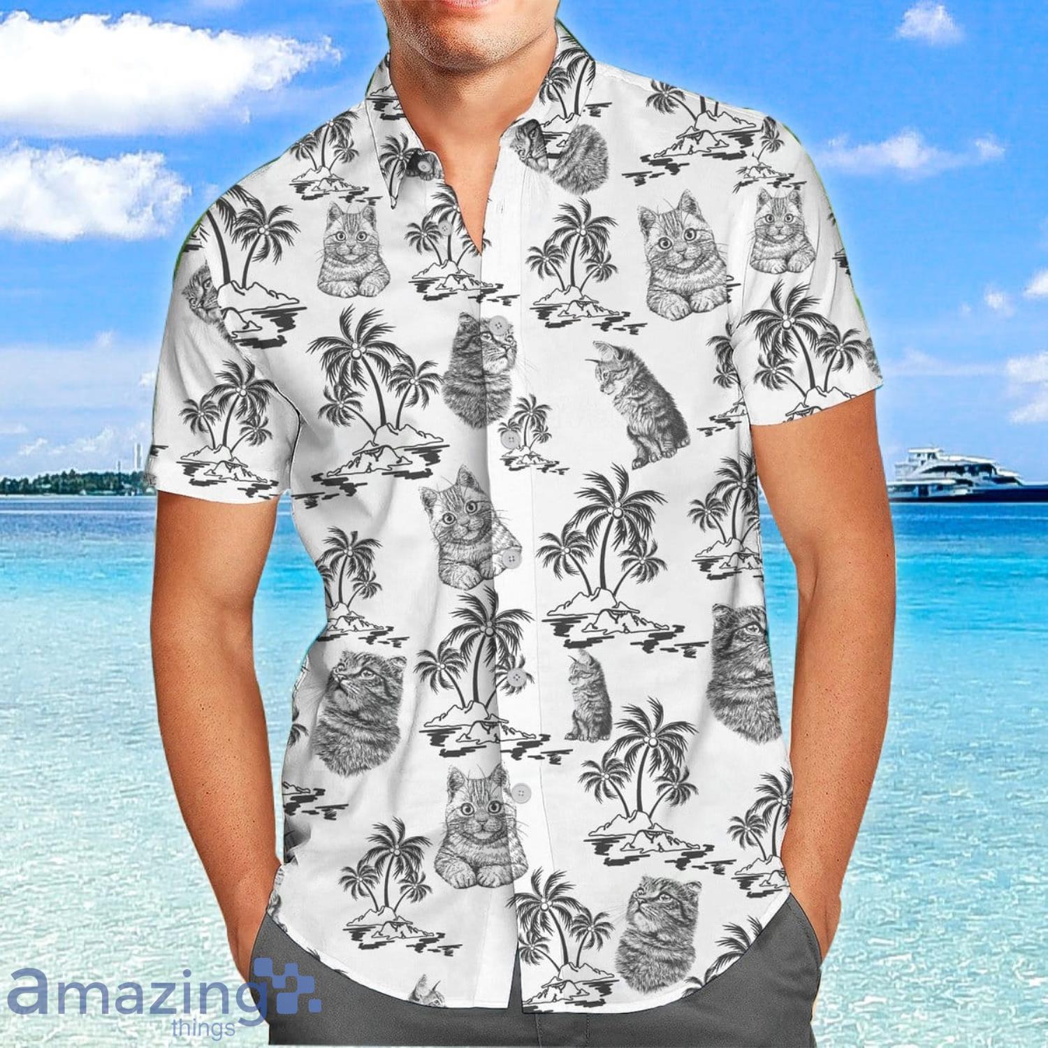 Cat Hawaiian Shirt And Shorts Cat Button Shirt Cat Shirt Cat image Cat Hawaiian Shirt And Shorts Cat Button Shirt Cat Shirt Cat Product Photo 3