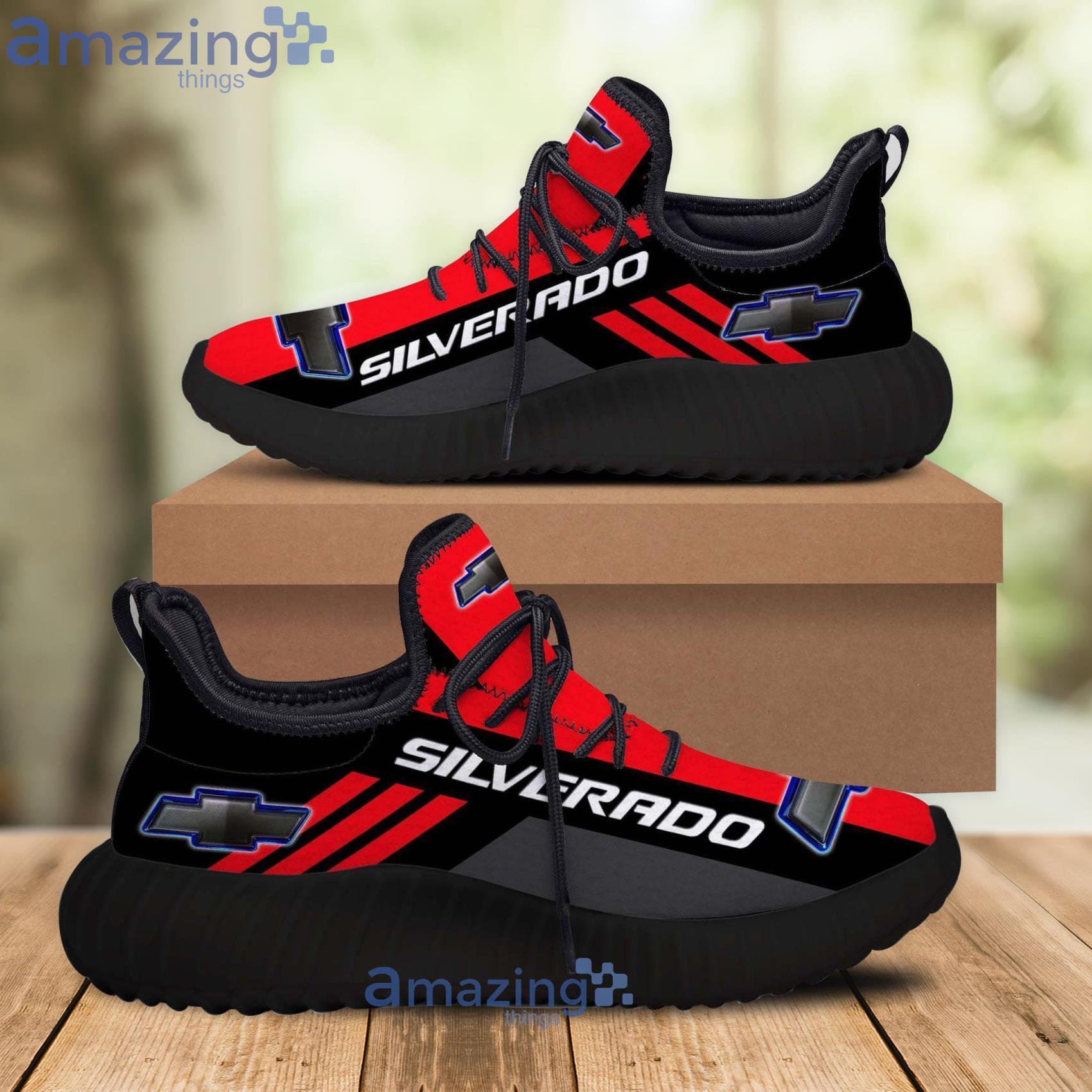 Chevrolet Silverado Running Walking Sneakers Men And Women Reze Shoes Red Striped Product Photo 1