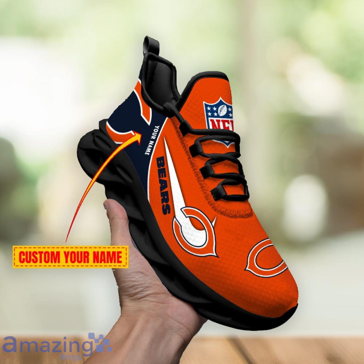 Chicago Bears Custom Name 2023 NFL Max Soul Shoes For Men And Women