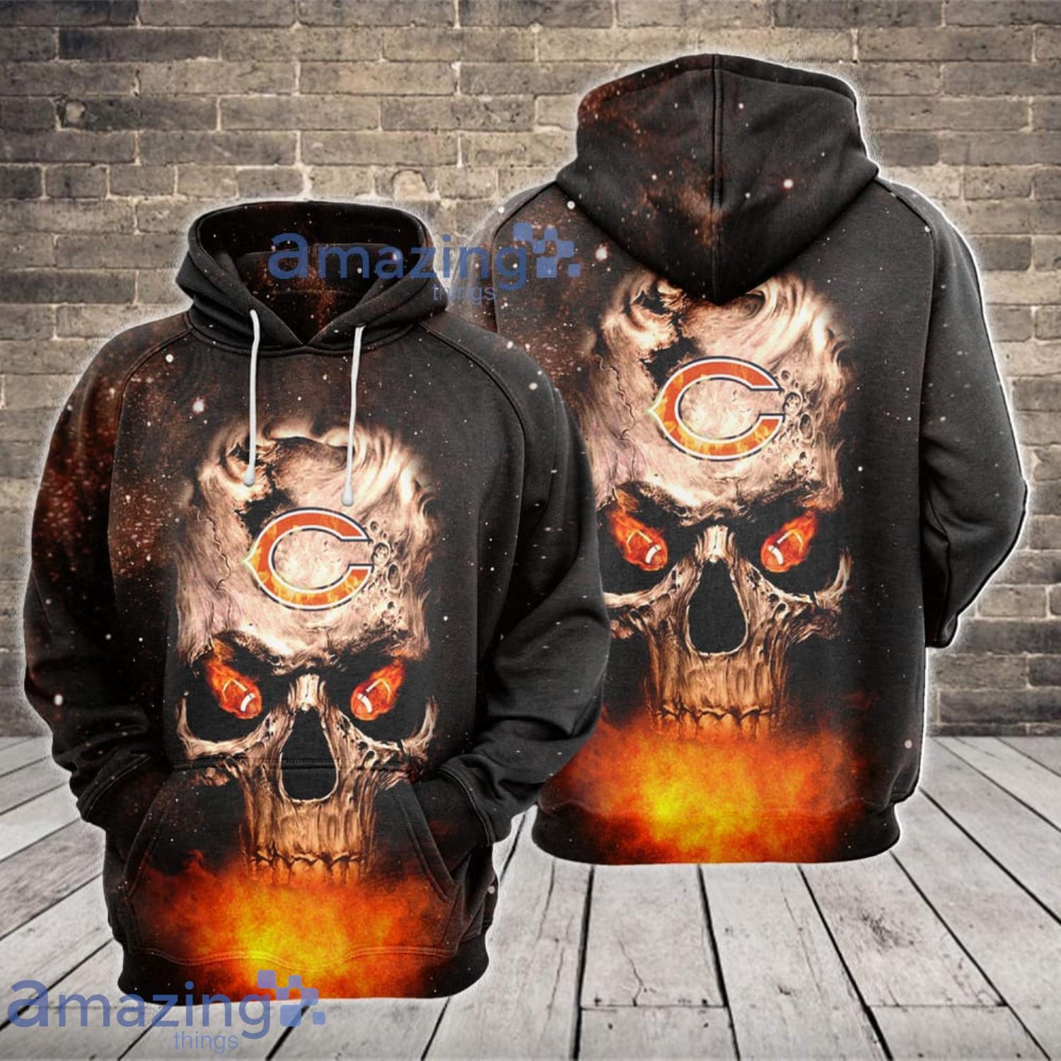 Chicago Bears Orange Men And Women 3D All Over Print Hoodie For Fans
