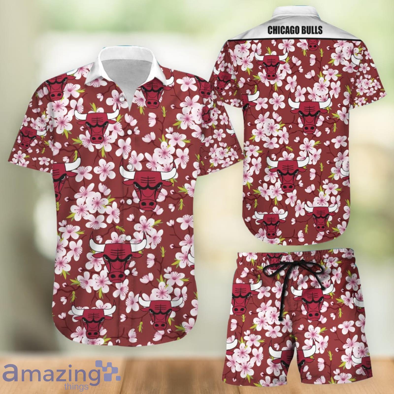 Chicago Bulls Aloha Combo Hawaiian Shirt And Shorts Gift For Summer Vacation Product Photo 1