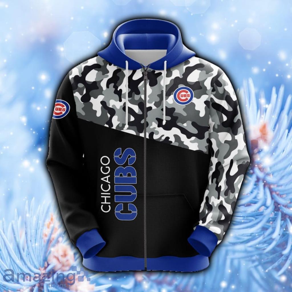 MLB Chicago Cubs Camouflage Blue 3D Hoodie Zip Hoodie For Men And Women  Sport Gift - Banantees