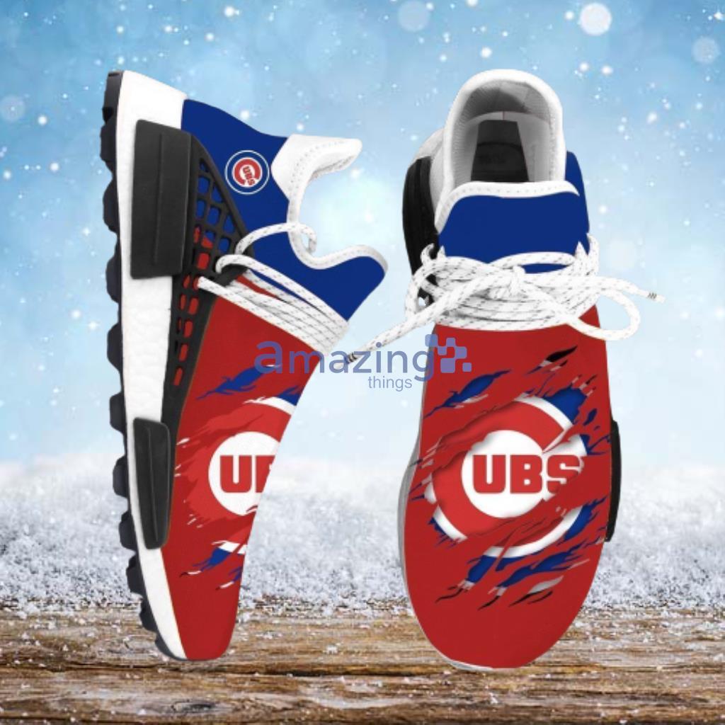 Chicago Cubs MLB NMD Human Race Shoes Running Sneakers - Chicago Cubs MLB NMD Human Race Shoes Running Sneakers