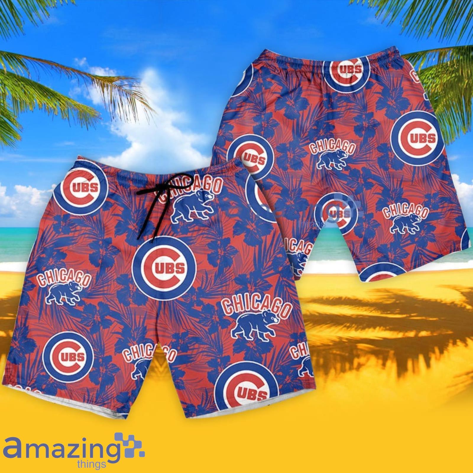 Chicago Cubs Tropical Flowers For Fans Hawaiian Shirt and Short