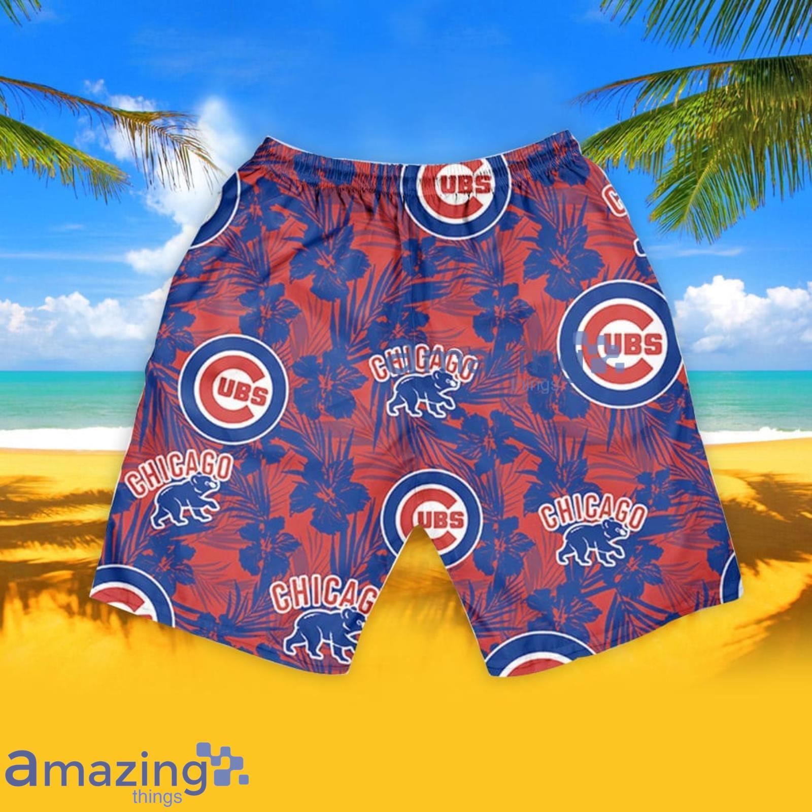 Chicago Cubs Hawaiian Shirt And Shorts Tropical Flower Happy Summer Gift  For Fans - Banantees