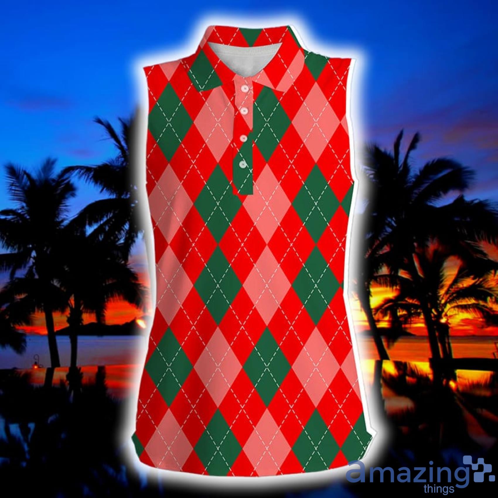 Christmas Plaid Argyle Red Pattern Christmas Golf Gifts For Women Womens Sleeveless Polo Shirt Product Photo 1 Christmas Plaid Argyle Red Pattern Christmas Golf Gifts For Women Womens Sleeveless Polo Shirt Product Photo 1