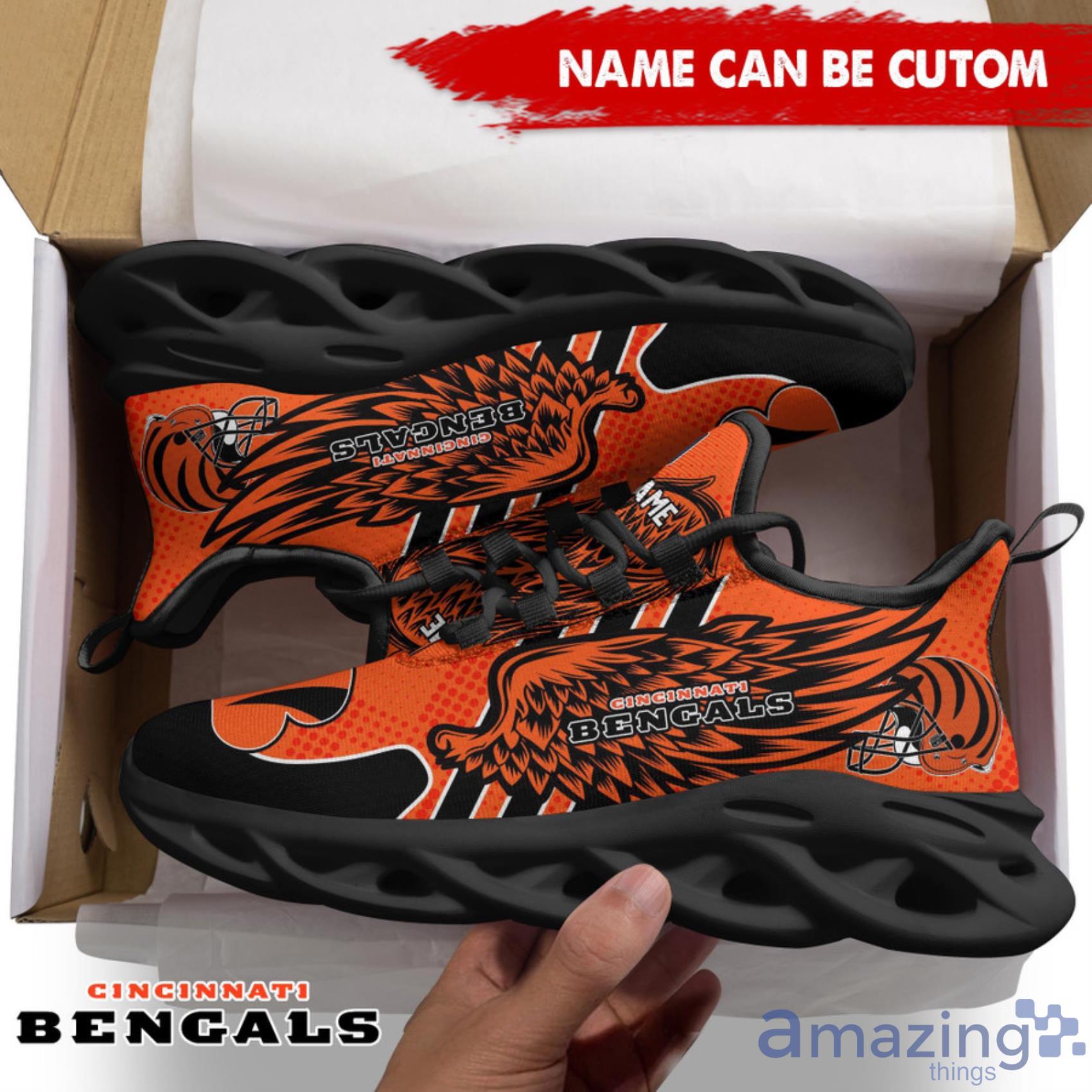 Cincinnati Bengals Logo Unique Cutting Running Sneaker Max Soul Shoes Gift  For Men And Women - YesItCustom