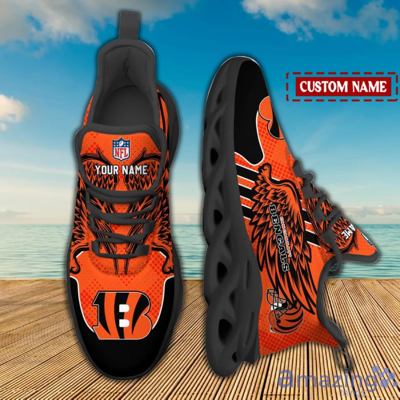 Cincinnati Bengals Mickey Custom Name Max Soul Sneakers Running Sports  Shoes For Men Women