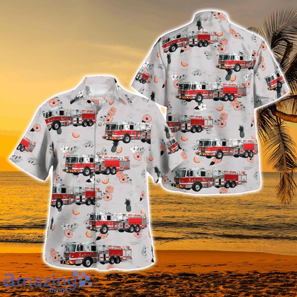 City Of Atlanta Fire Rescue Department Hawaiian Shirt - City Of Atlanta Fire Rescue Department Hawaiian Shirt