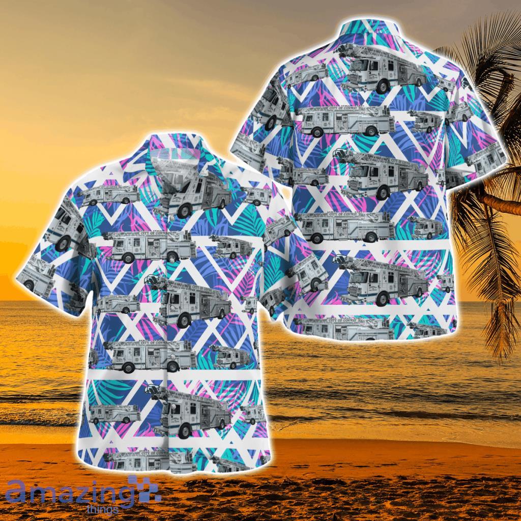 City Of Conway Fire Department Hawaiian Shirt - City Of Conway Fire Department Hawaiian Shirt