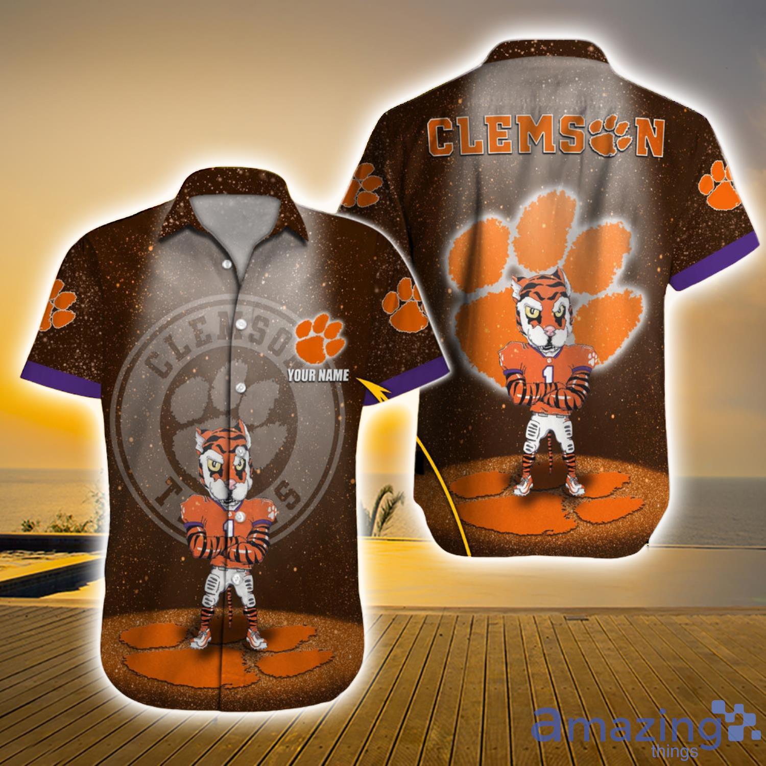Clemson Tigers Ncaa Cute Mascot Custom Name Hawaiian Shirt For Men And Women Product Photo 1