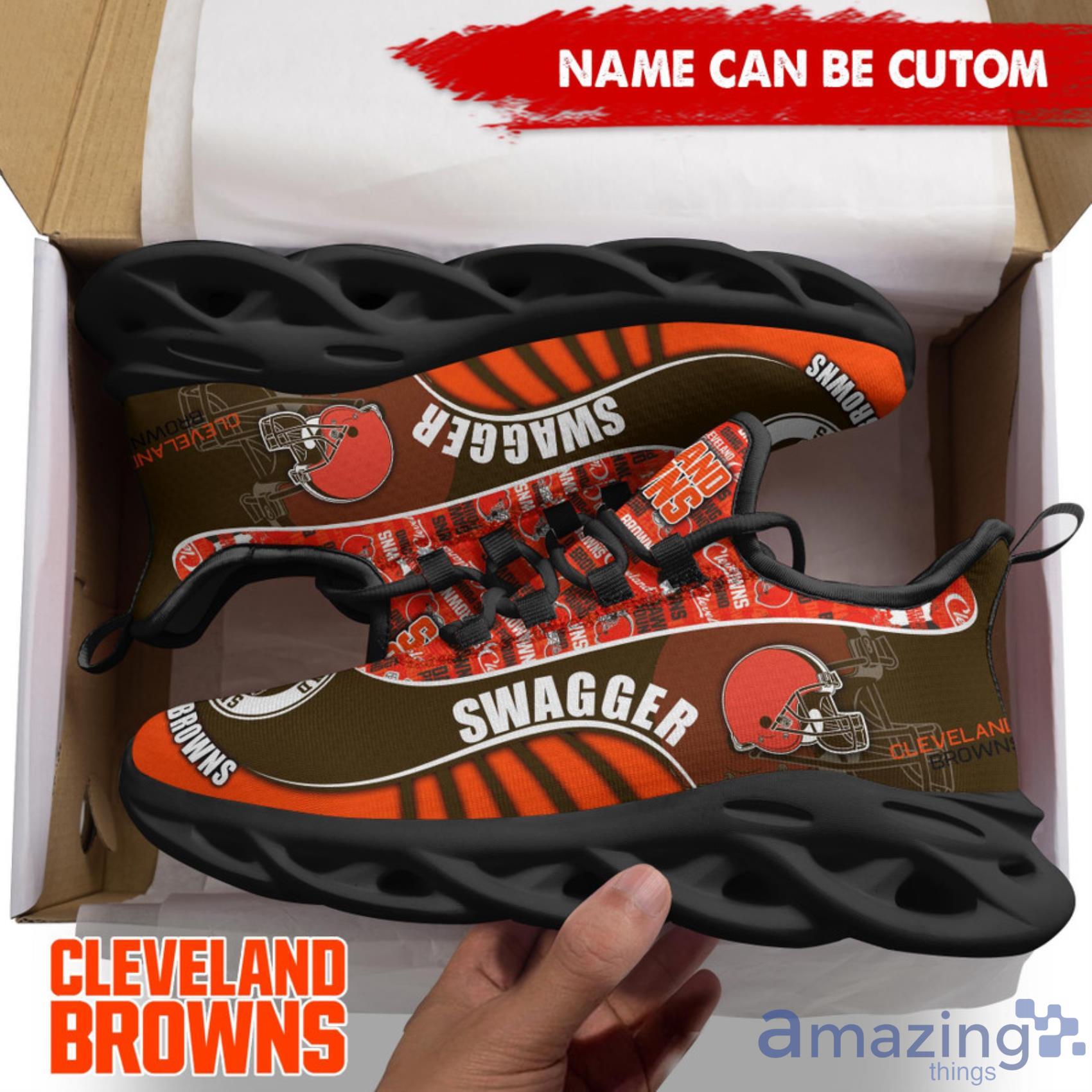 Custom Name NFL Teams Cleveland Browns Max Soul Shoes Style Gift For Fans -  YesItCustom