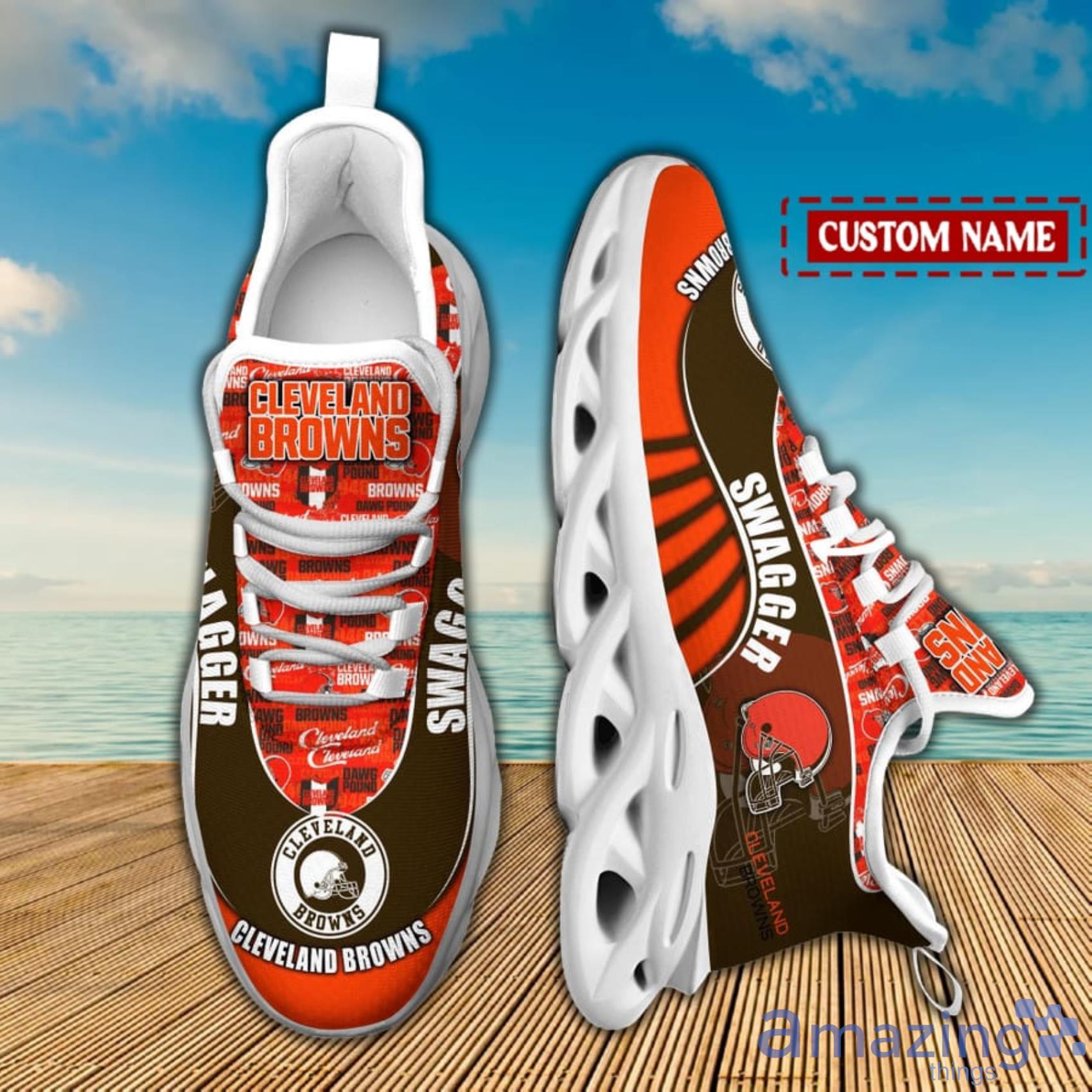 Cleveland Browns Personalized NFL Premium Luxury Max Soul Shoes