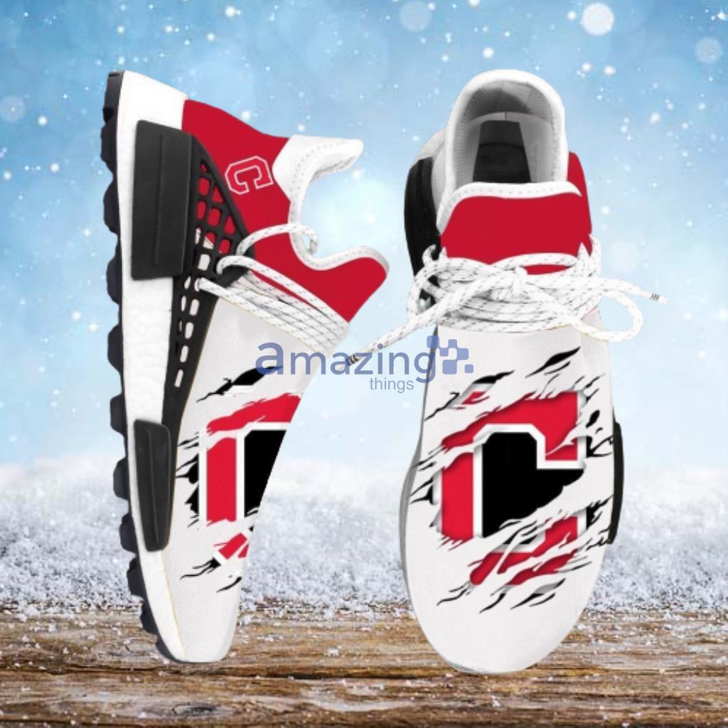 Cleveland Indians MLB NMD Human Race Shoes Running Sneakers - Cleveland Indians MLB NMD Human Race Shoes Running Sneakers