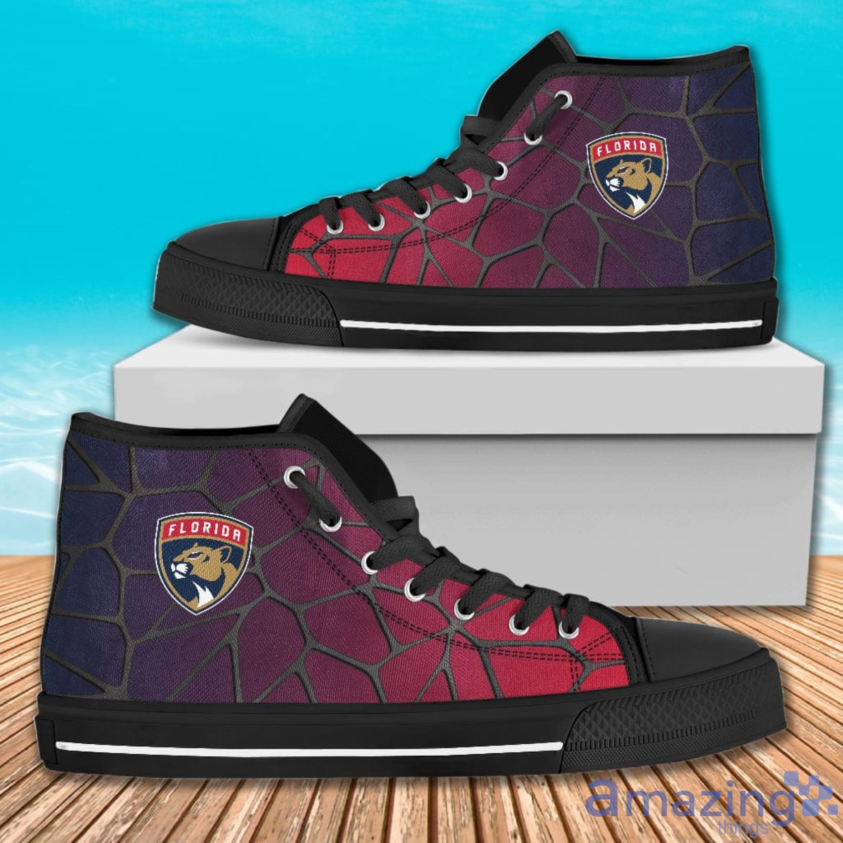 Colors Air Cushion Florida Panthers Gradient AOP High Top Shoes For Men And Women Product Photo 1