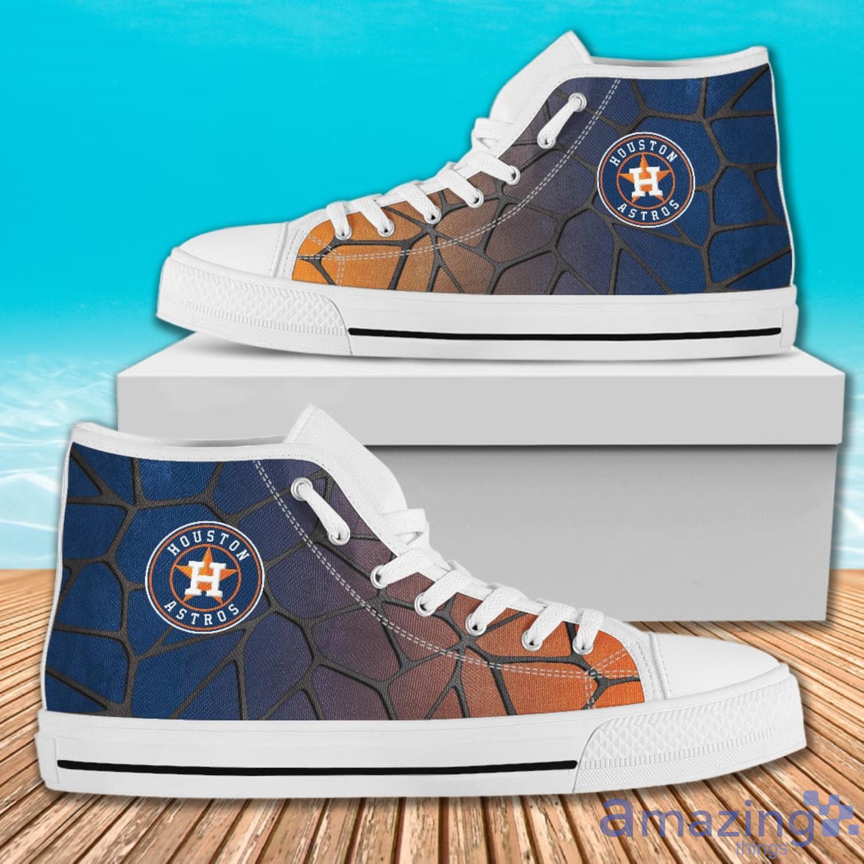Colors Air Cushion Houston Astros Gradient AOP High Top Shoes For Men And Women image Colors Air Cushion Houston Astros Gradient AOP High Top Shoes For Men And Women Product Photo 2