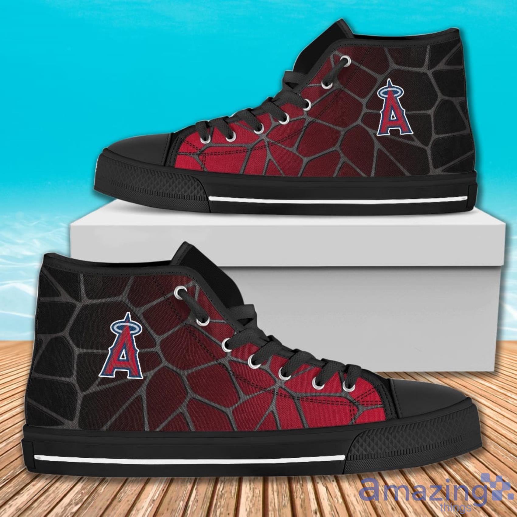 Colors Air Cushion Los Angeles Angels Gradient AOP High Top Shoes For Men And Women Product Photo 1