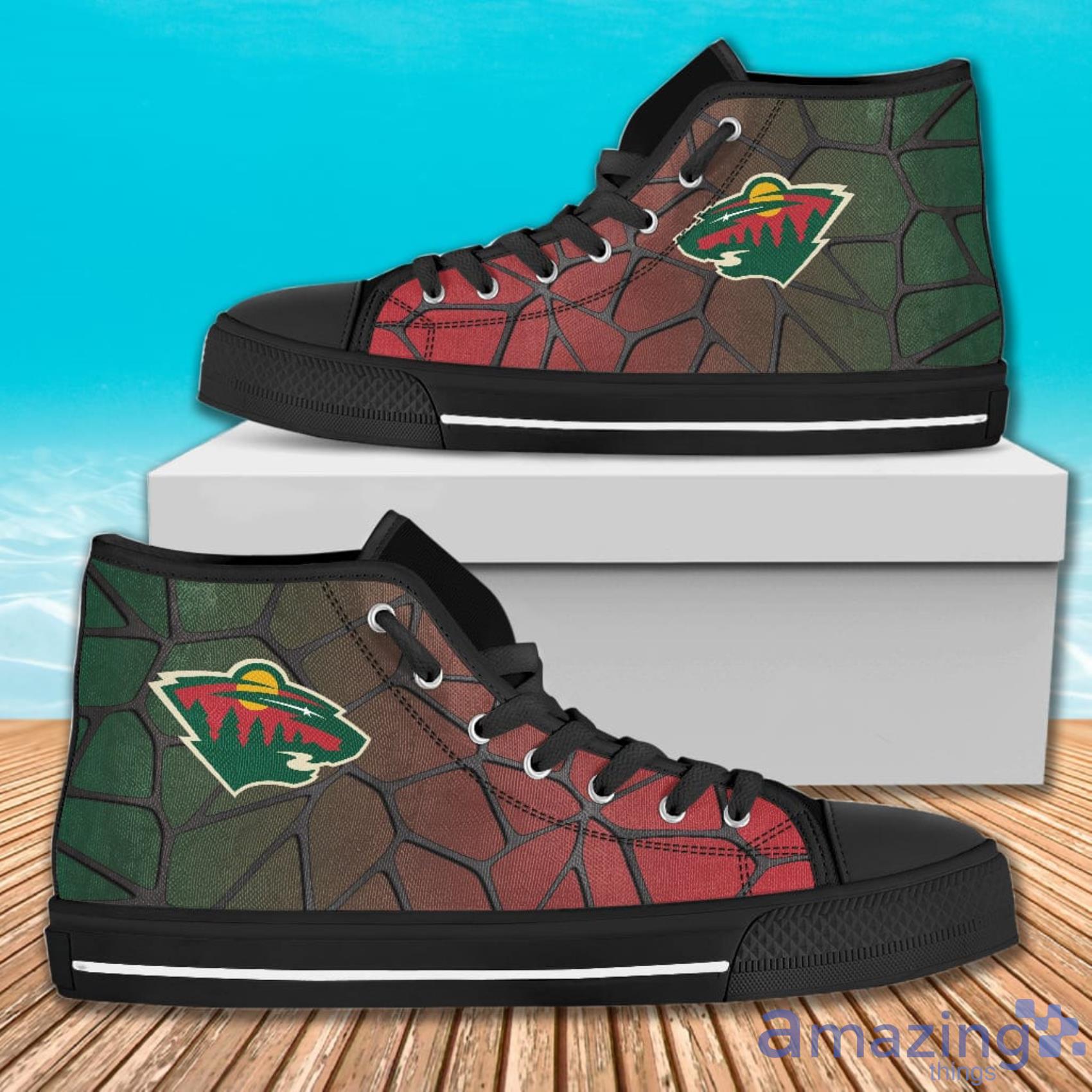 Colors Air Cushion Minnesota Wild Gradient AOP High Top Shoes For Men And Women Product Photo 1