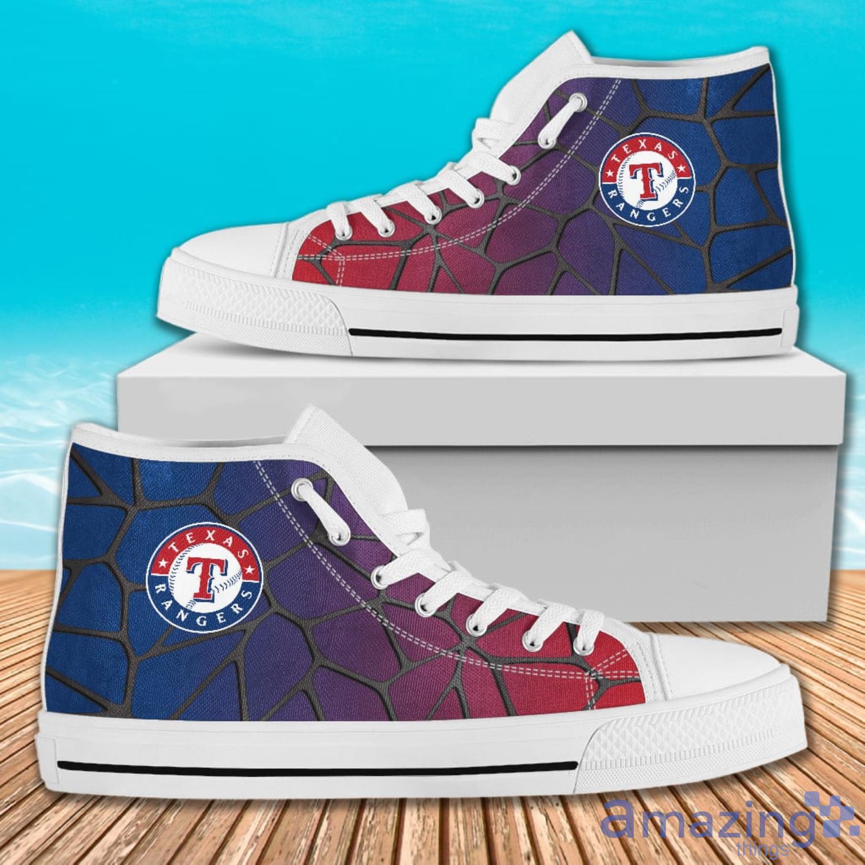 Colors Air Cushion Texas Rangers Gradient AOP High Top Shoes For