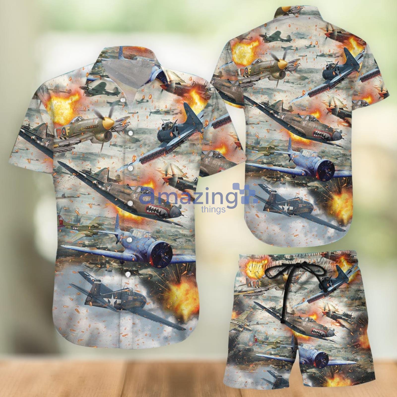 Combat Aircrafts War Life Limited - Combo Hawaiian Shirt And Shorts Summer Set Holiday Gift Product Photo 1