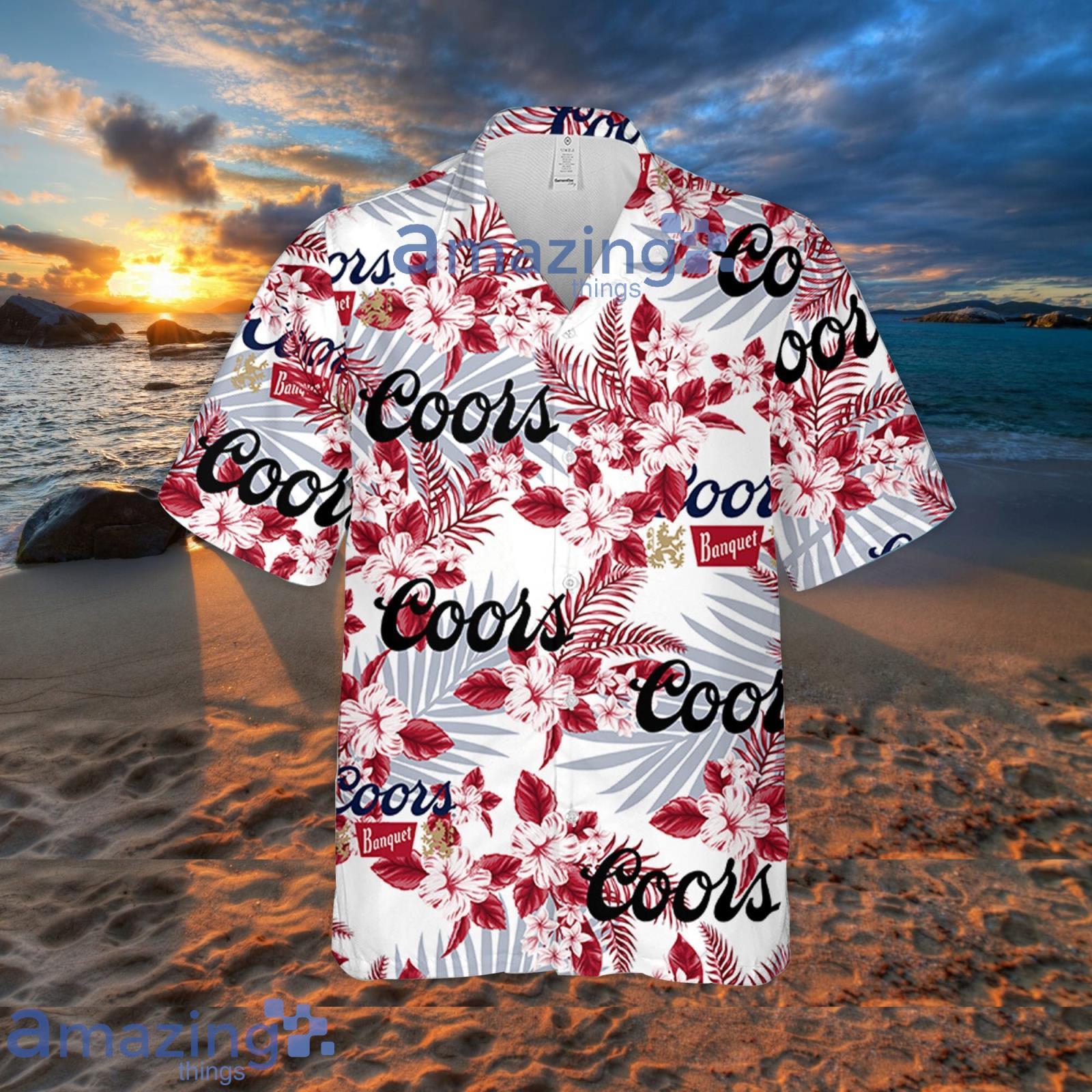 Coors Light Hawaiian Shirt Sea Island Pattern Beach Gift For Friend