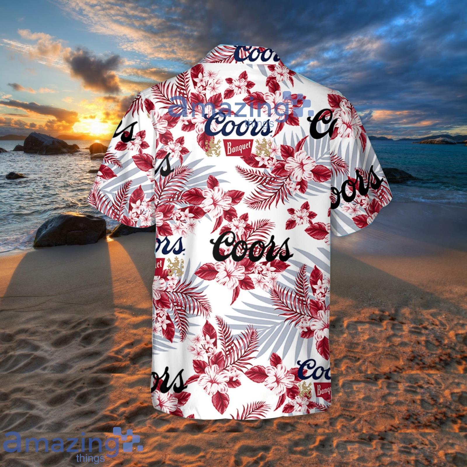 Coors Light Hawaiian Shirt Sea Island Pattern Beach Gift For Friend