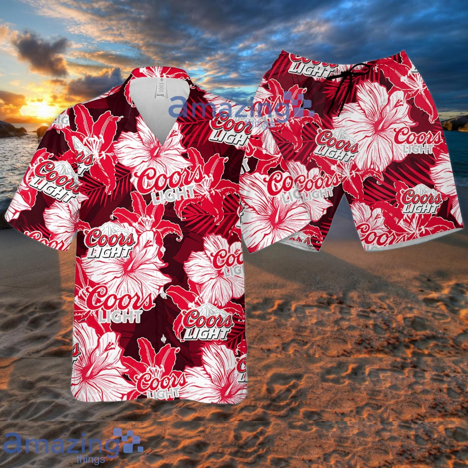 Coors Light Floral Pattern Hawaiian Shirt Summer Gift For Beer Lover Product Photo 1