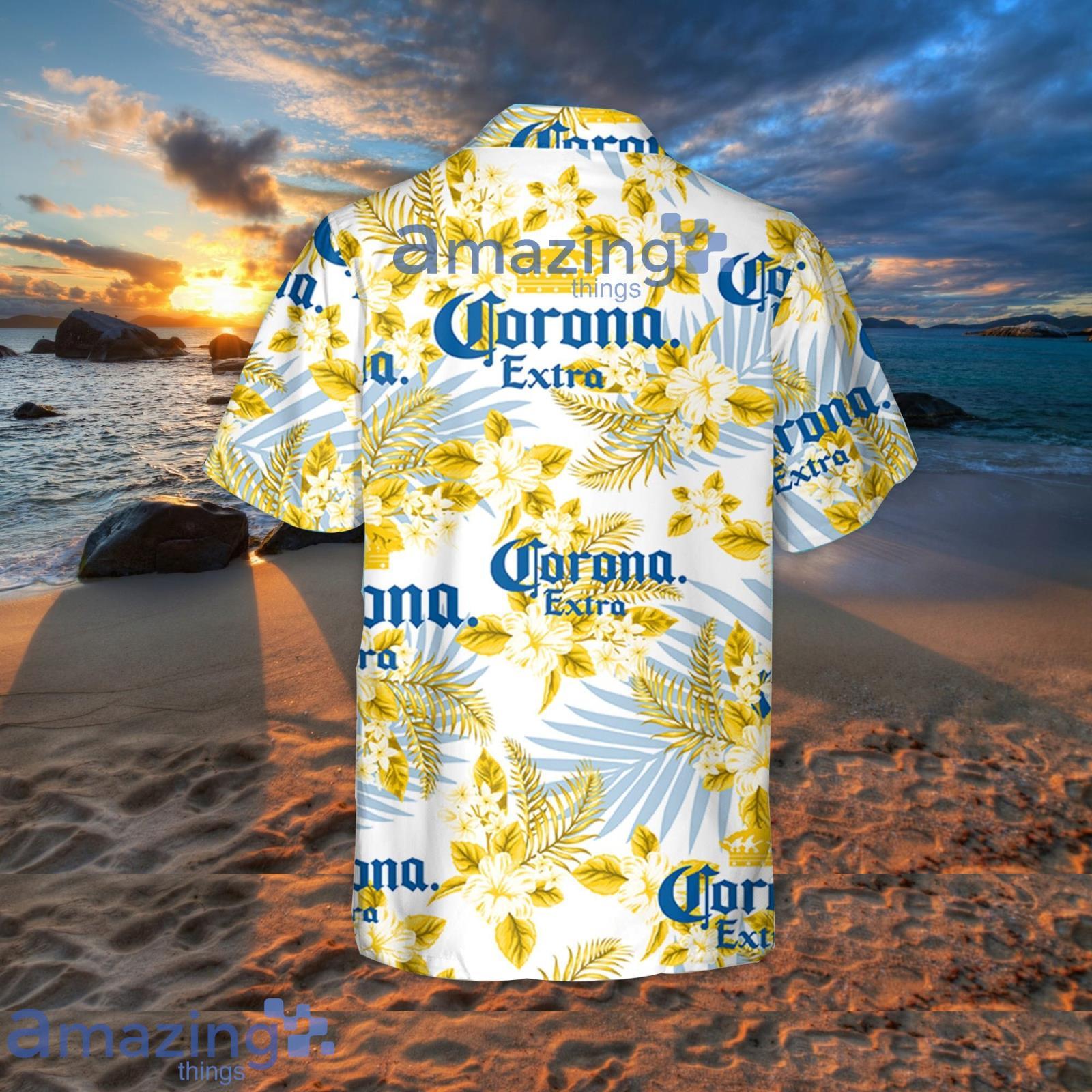 Floral Corona Light Beer Hawaiian Shirts And Beach Shorts