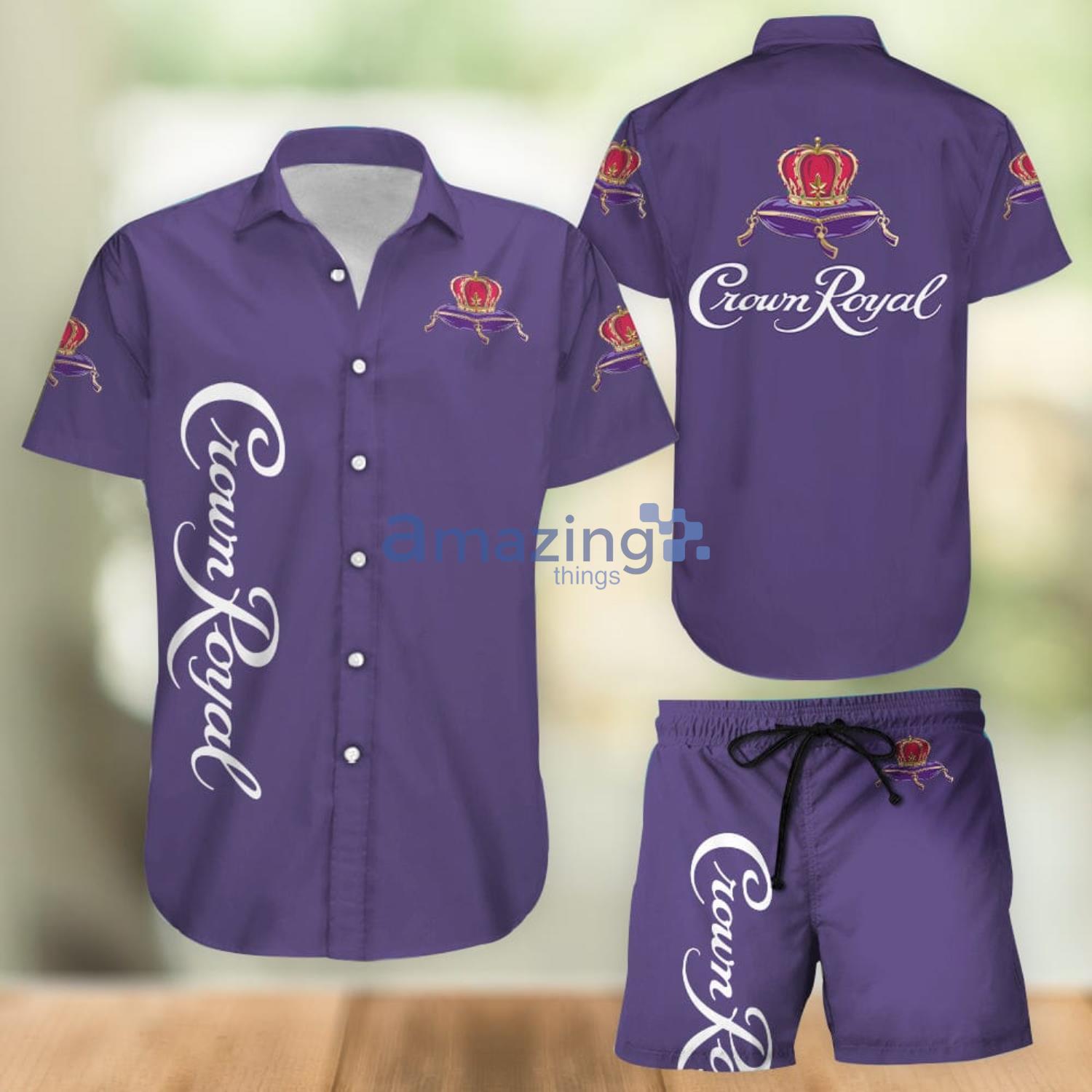 Crown Royal Aloha Combo Hawaiian Shirt And Shorts Gift For Summer Vacation Product Photo 1