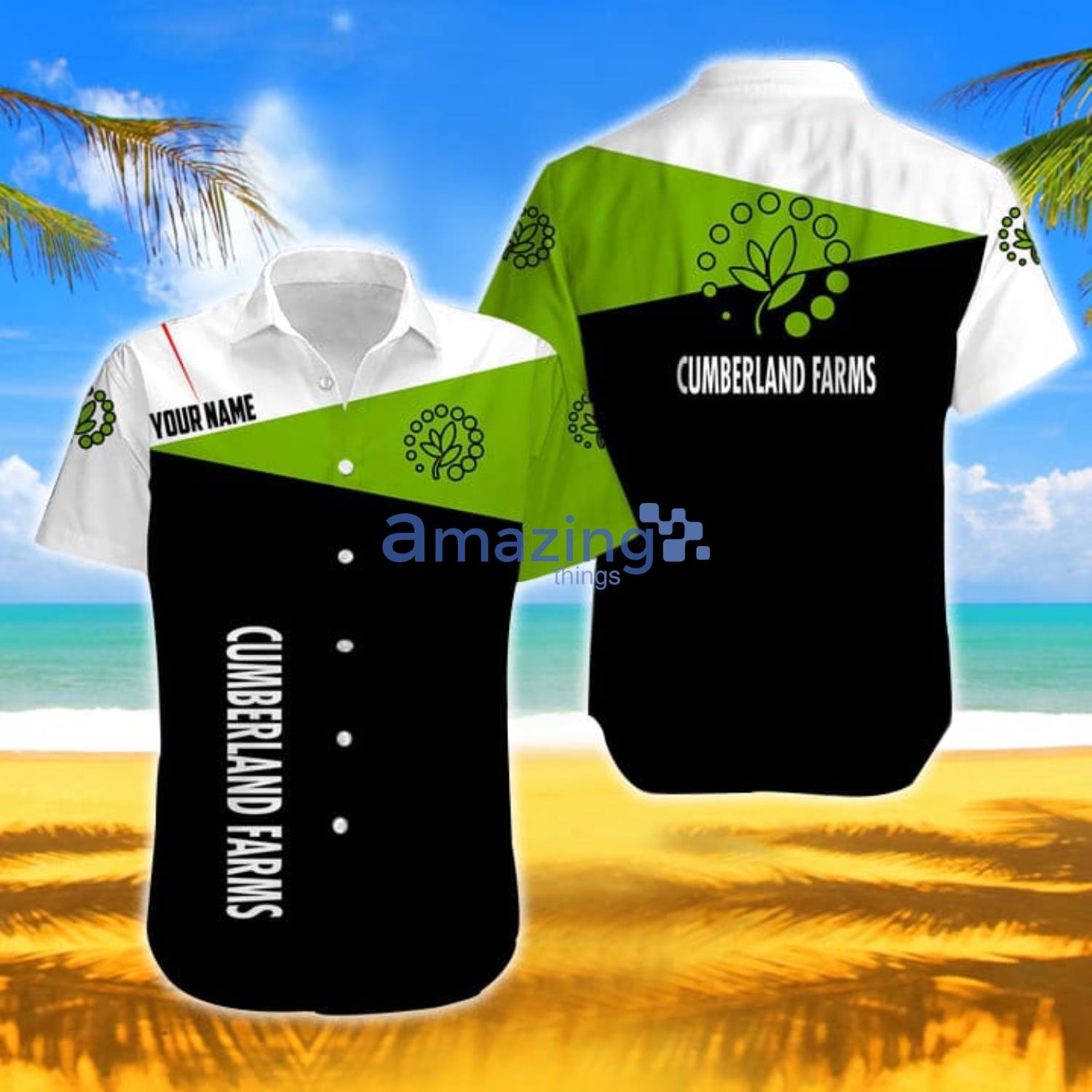 Cumberland Farms Short Sleeve Custom Name Hawaiian Shirt For Men And Women Product Photo 1