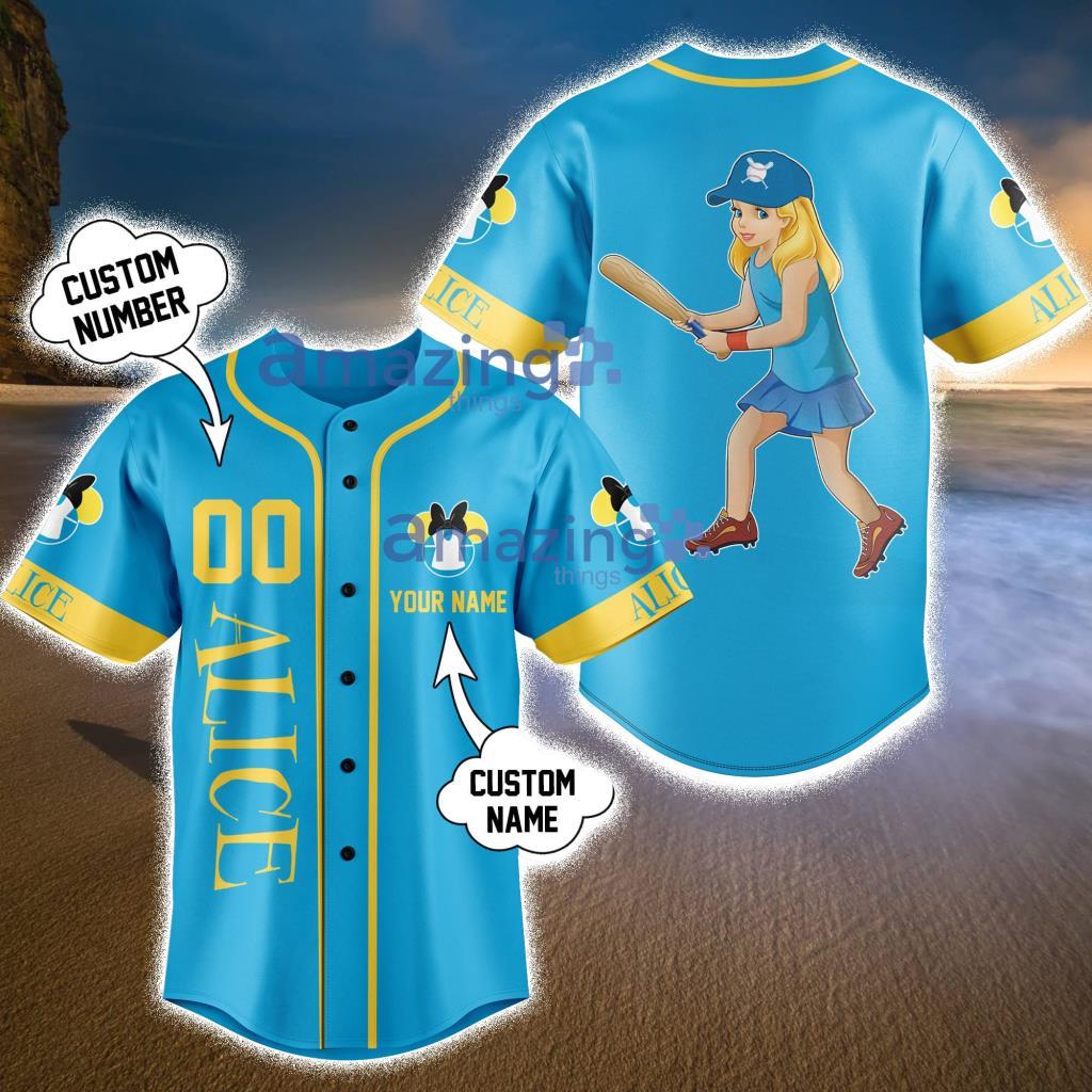 Custom Alice Blue Baseball Jersey Shirt Product Photo 1