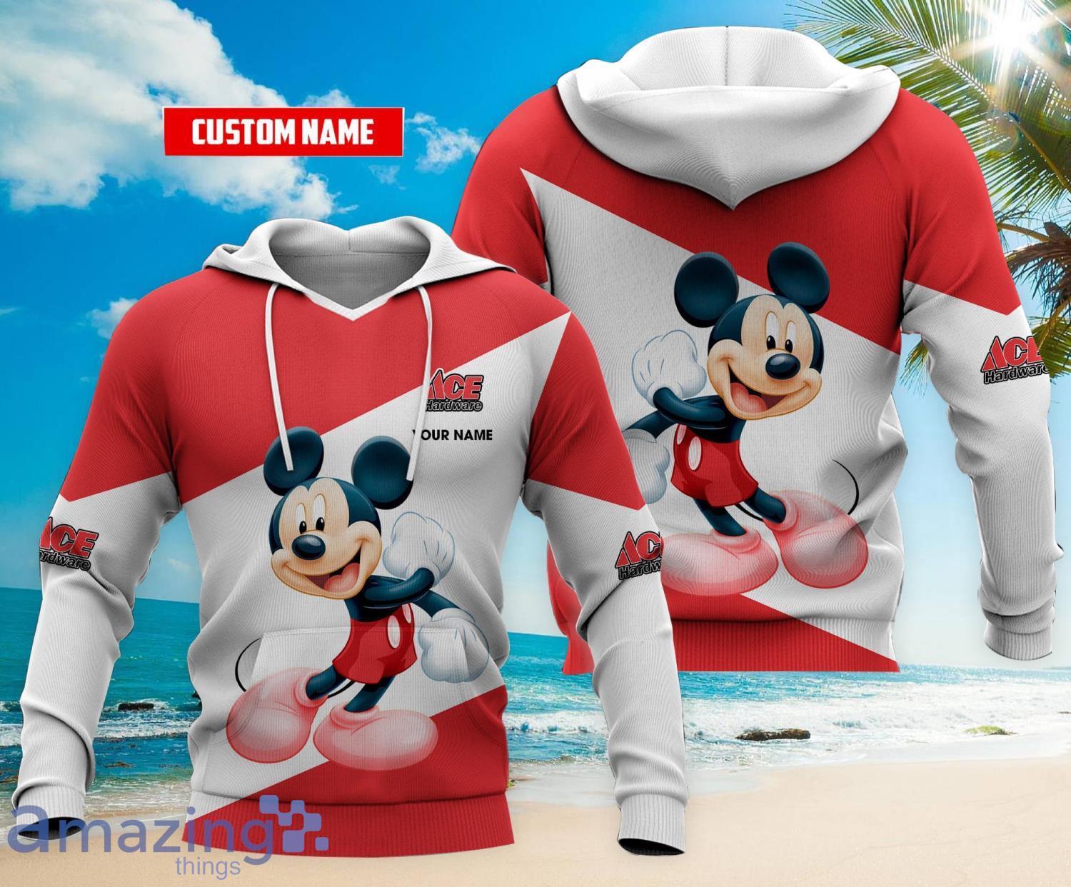 Custom Name Ace Hardware Cute Mickey Disney Cartoon Lover 3D All Over Printed Hoodie Zip Hoodie Product Photo 1
