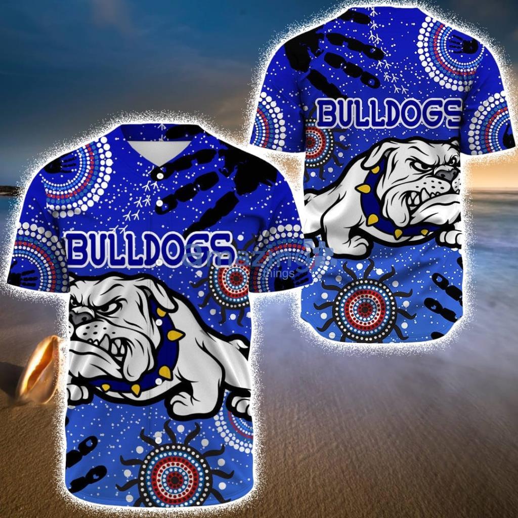 Custom Name Canterbury-Bankstown Bulldogs Indigenous Victorian Vibes -  Rugby Team Baseball Jerseys Shirt